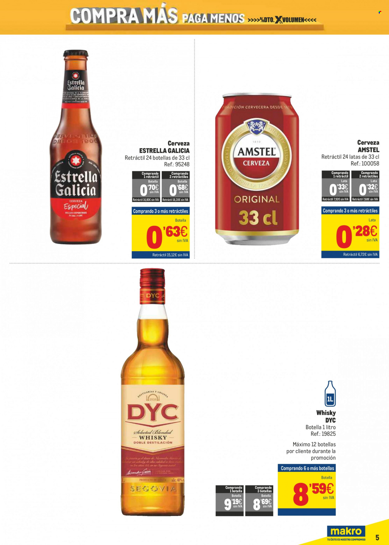 thumbnail - Folleto actual Makro - 20/01/22 - 16/02/22 - Ventas - Estrella Galicia, Crianza, DYC, whisky. Página 5.