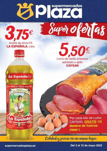 Folleto actual Supermercados Plaza - 03/05/22 - 15/05/22.