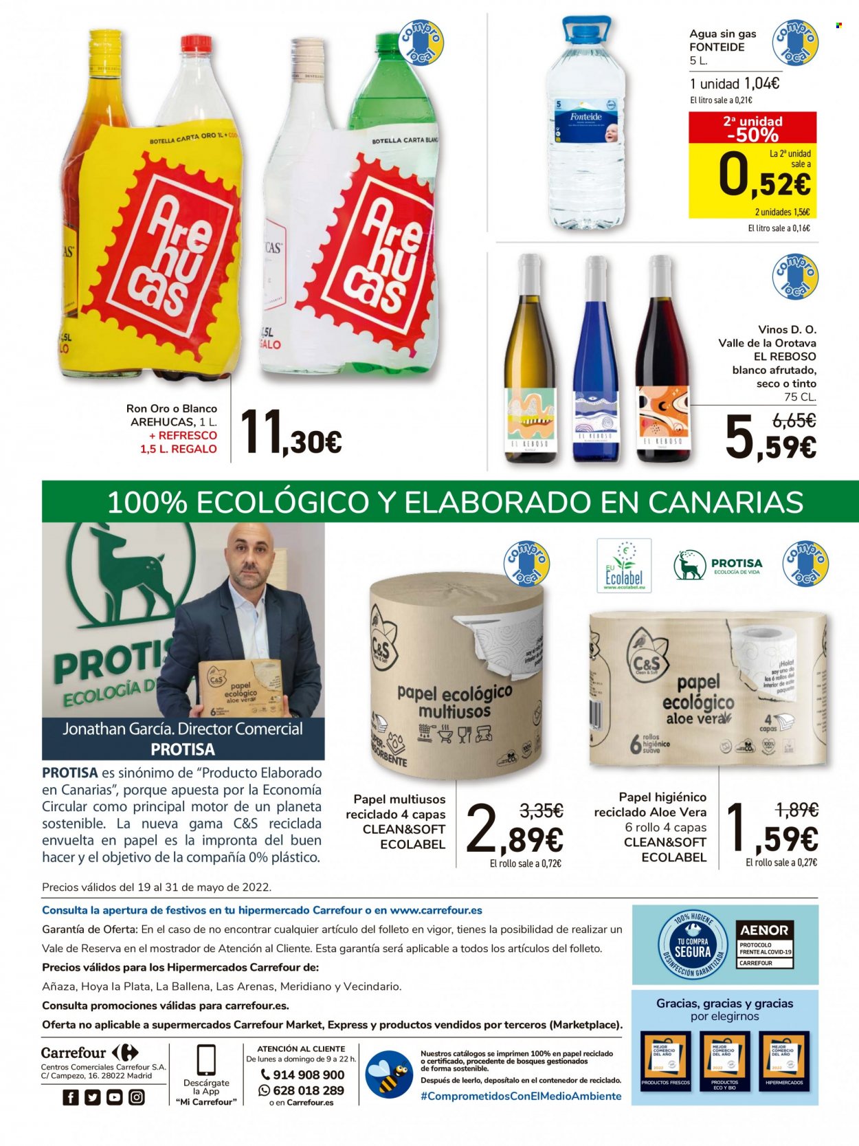 thumbnail - Folleto actual Carrefour - 19/05/22 - 31/05/22 - Ventas - refresco, agua, agua natural, ron, papel higienico. Página 8.