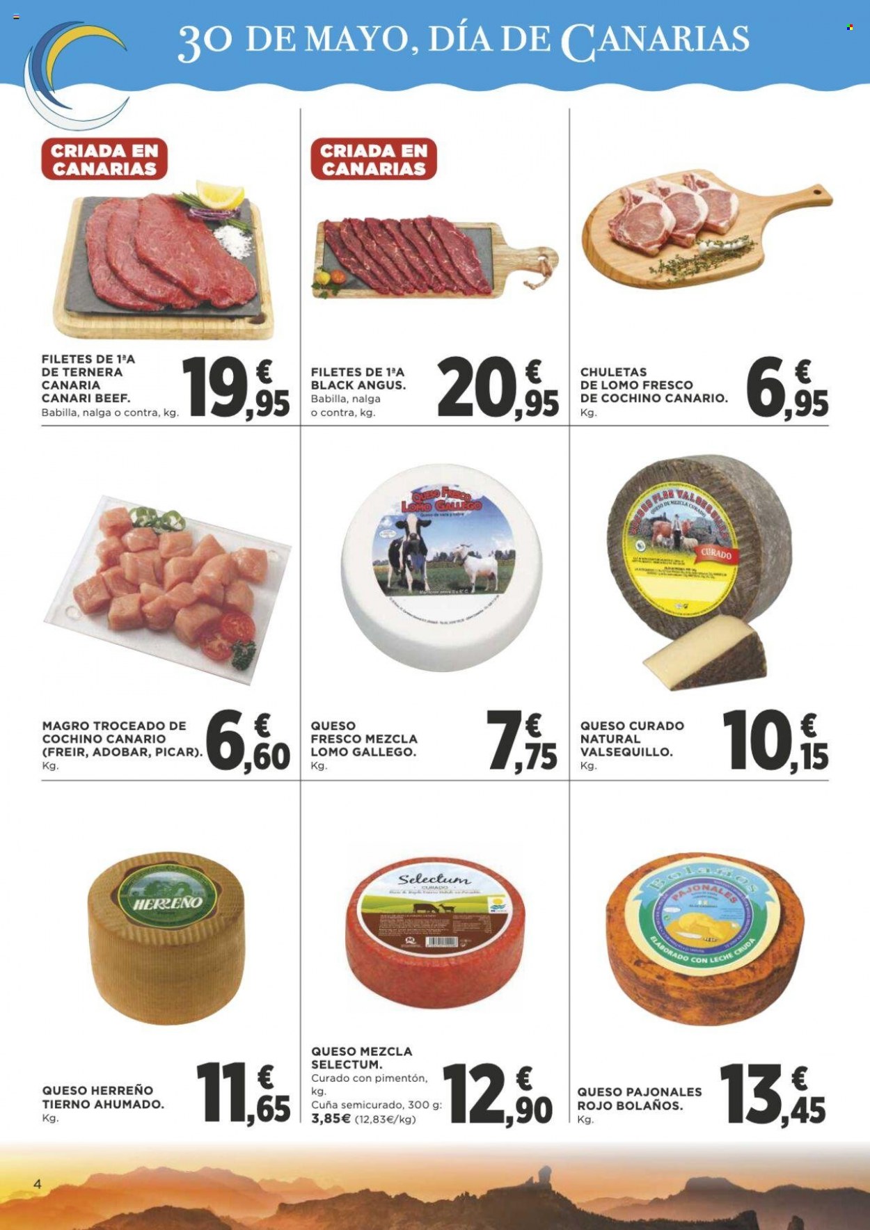 thumbnail - Folleto actual Supercor supermercados - 19/05/22 - 01/06/22 - Ventas - lomo, angus, carne de ternera, queso, queso curado, queso fresco, queso mezcla. Página 4.