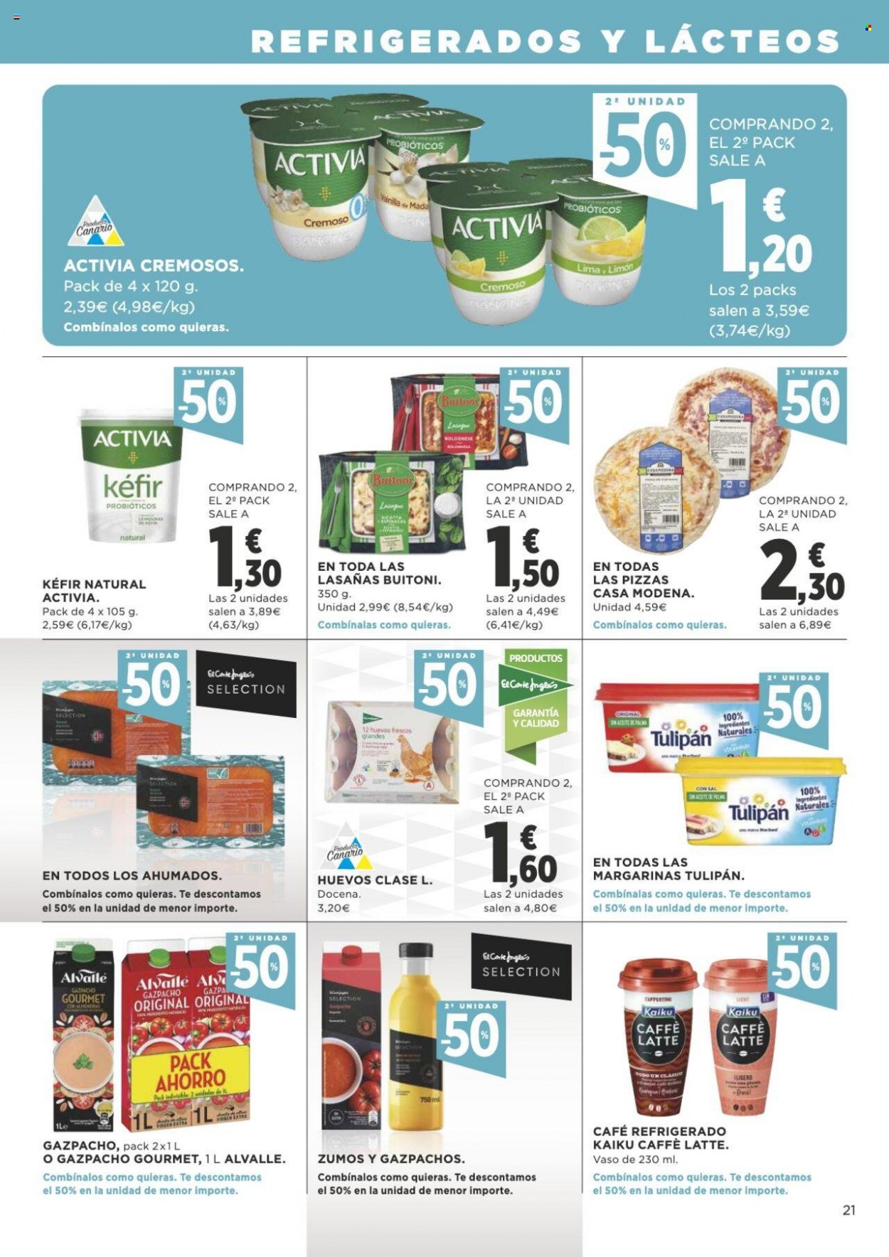 thumbnail - Folleto actual Supercor supermercados - 19/05/22 - 01/06/22 - Ventas - limón, pizza, Activia, almendra, café, caffè latte, vaso. Página 21.