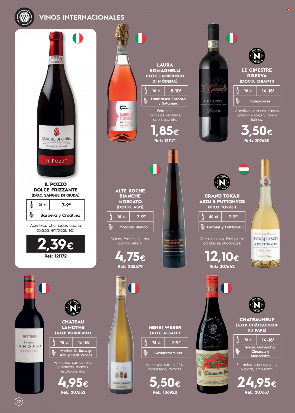 thumbnail - Folleto actual Makro - 02/06/22 - 29/06/22 - Ventas - sopa, vino, Bordeaux, Chianti, Lambrusco, Merlot, Moscato, cocina. Página 22.