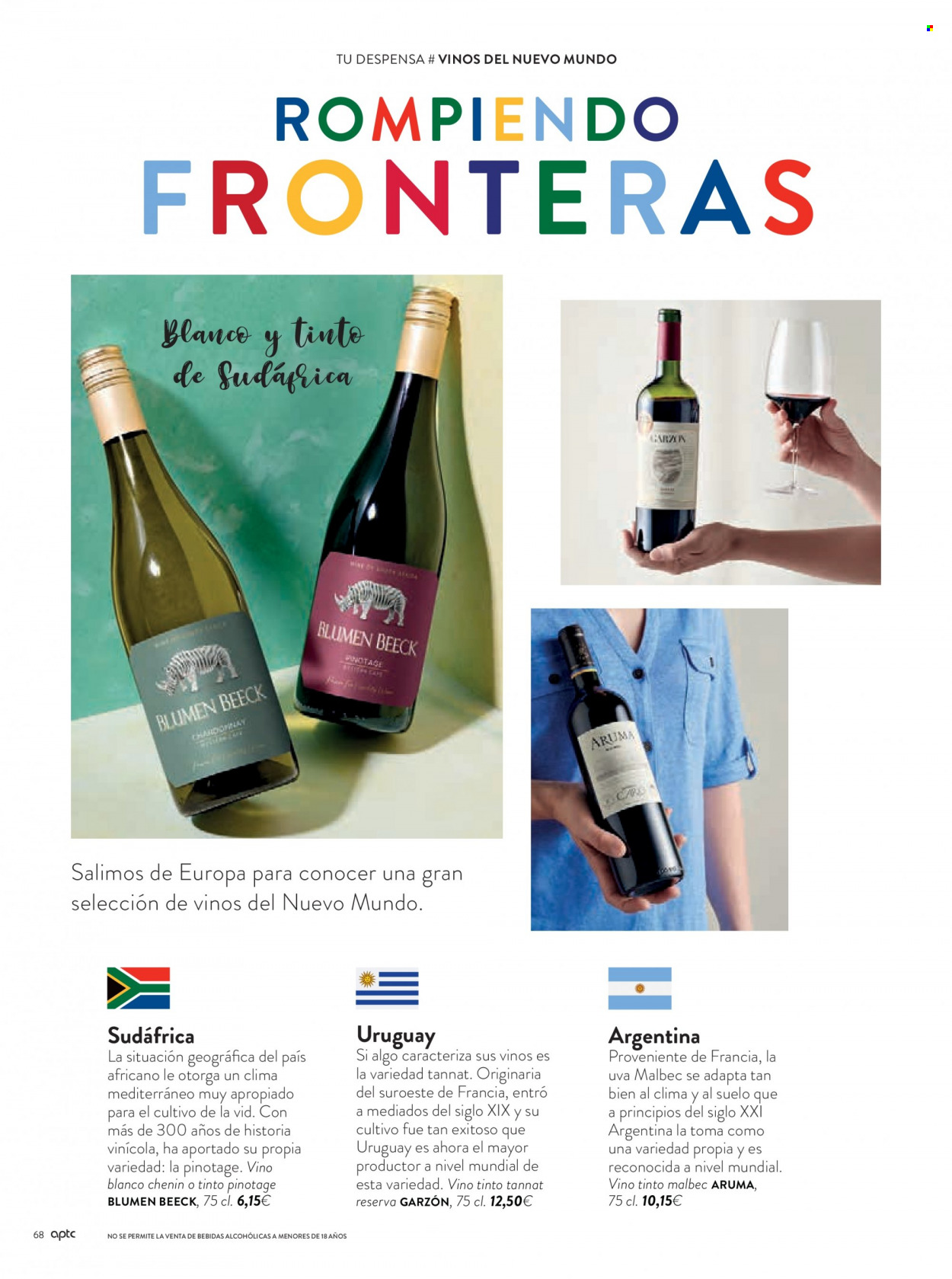 thumbnail - Folleto actual Hipercor - 16/06/22 - 29/06/22 - Ventas - vino, Chardonnay, vino blanco, vino tinto. Página 68.
