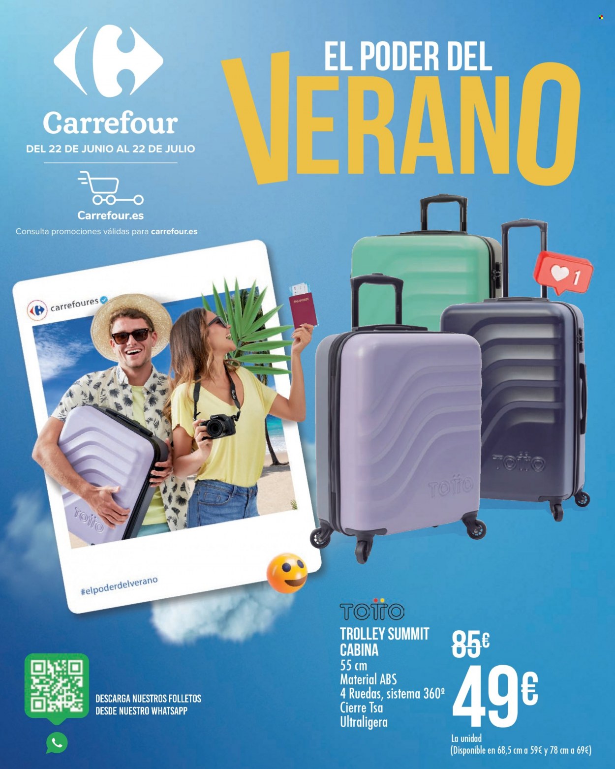 thumbnail - Folleto actual Carrefour - 22/06/22 - 22/07/22 - Ventas - trolley. Página 1.