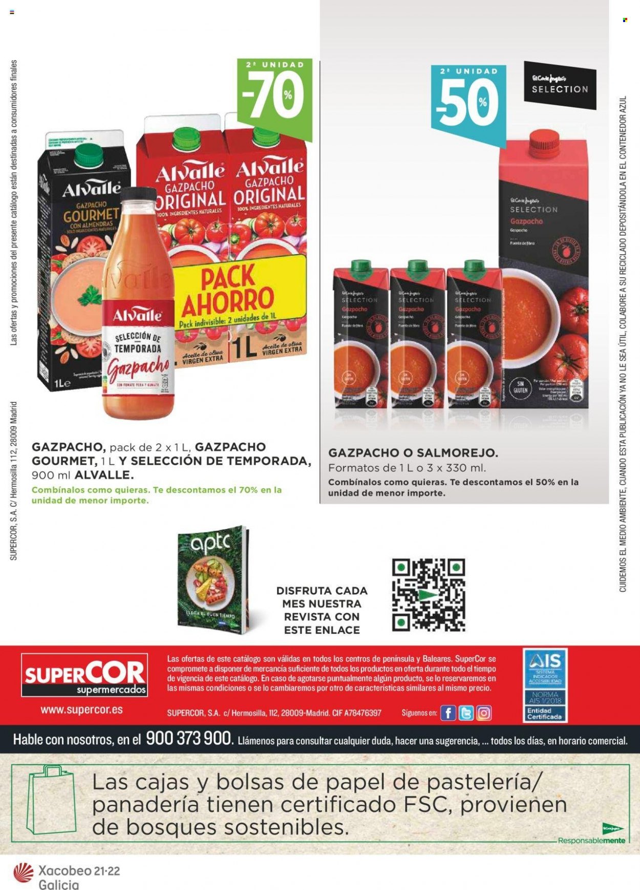thumbnail - Folleto actual Supercor supermercados - 30/06/22 - 13/07/22 - Ventas - salmorejo, aceite de oliva extra virgen, Cif, bolso. Página 32.