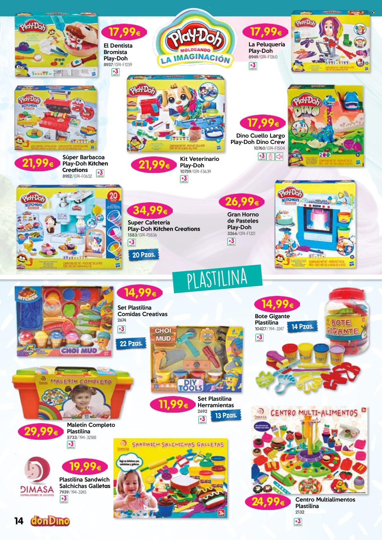 thumbnail - Folleto actual Don Dino - 04/11/22 - 20/12/22 - Ventas - plastilina, maletín, juguete, Play-Doh, dentista. Página 14.