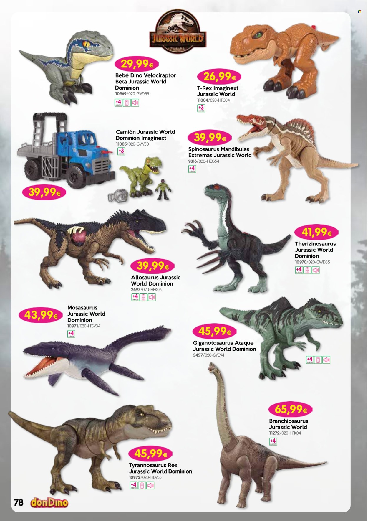 thumbnail - Folleto actual Don Dino - 04/11/22 - 20/12/22 - Ventas - camión, dinosaurio, tyrannosaurus rex. Página 78.