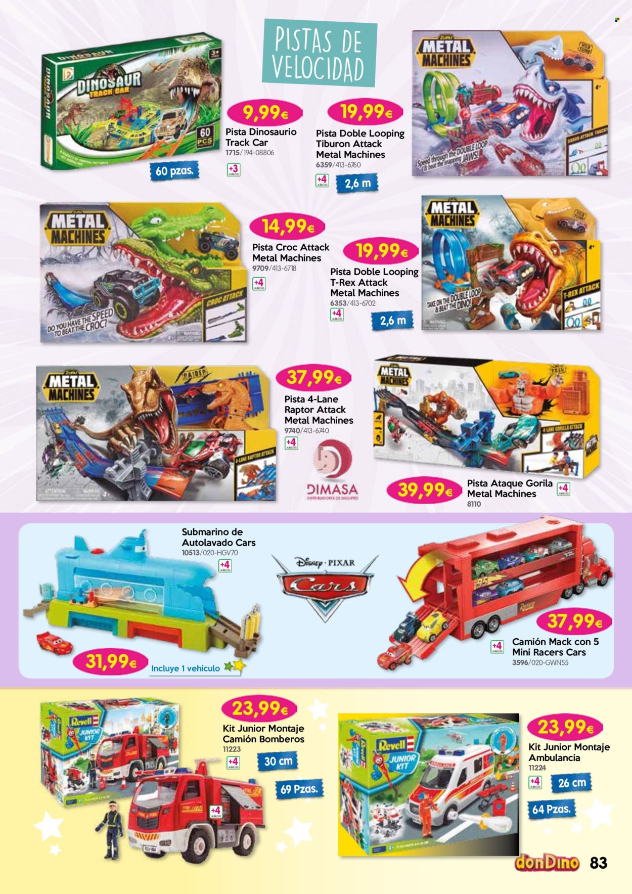 thumbnail - Folleto actual Don Dino - 04/11/22 - 20/12/22 - Ventas - Cars, Disney, camión, dinosaurio, ambulancia. Página 83.