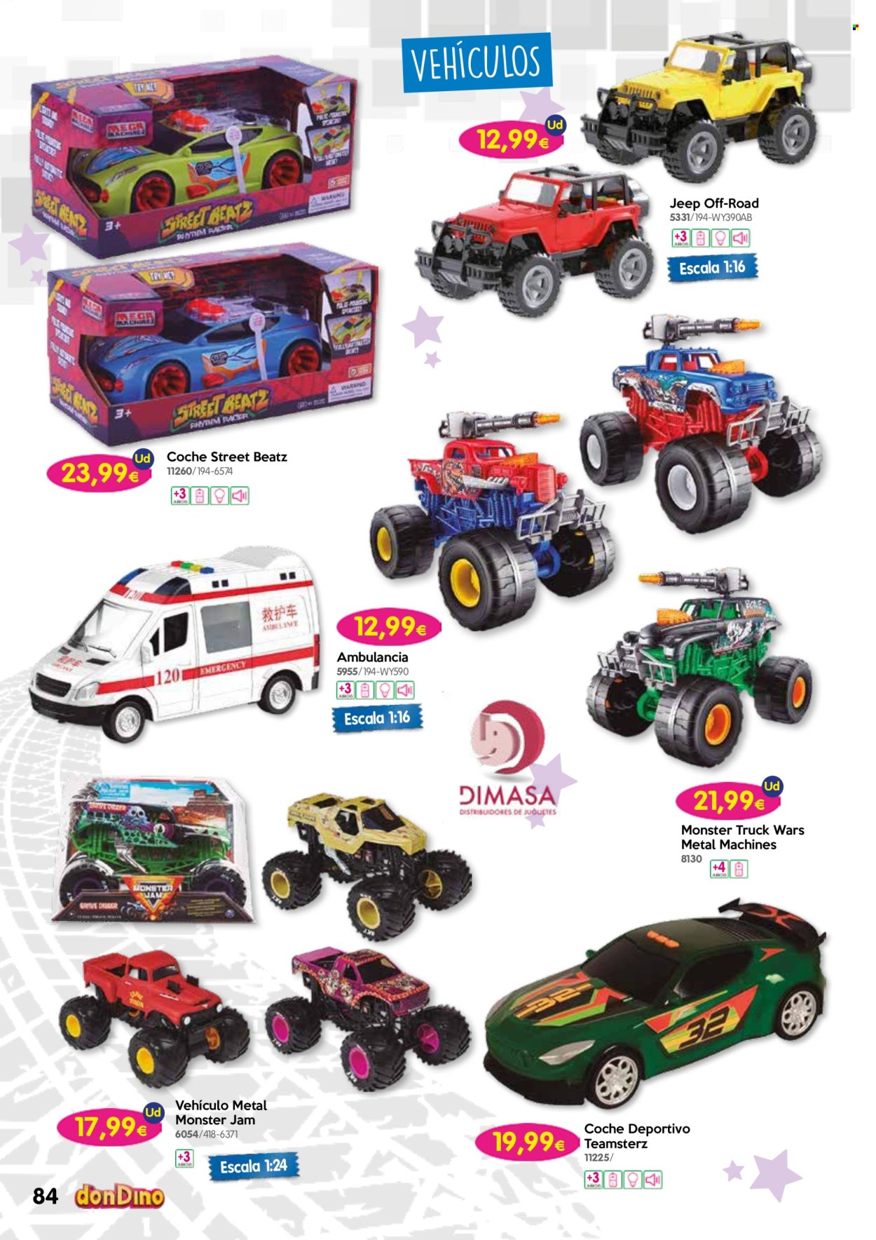 thumbnail - Folleto actual Don Dino - 04/11/22 - 20/12/22 - Ventas - coche, juguete, Monster Truck, ambulancia. Página 84.