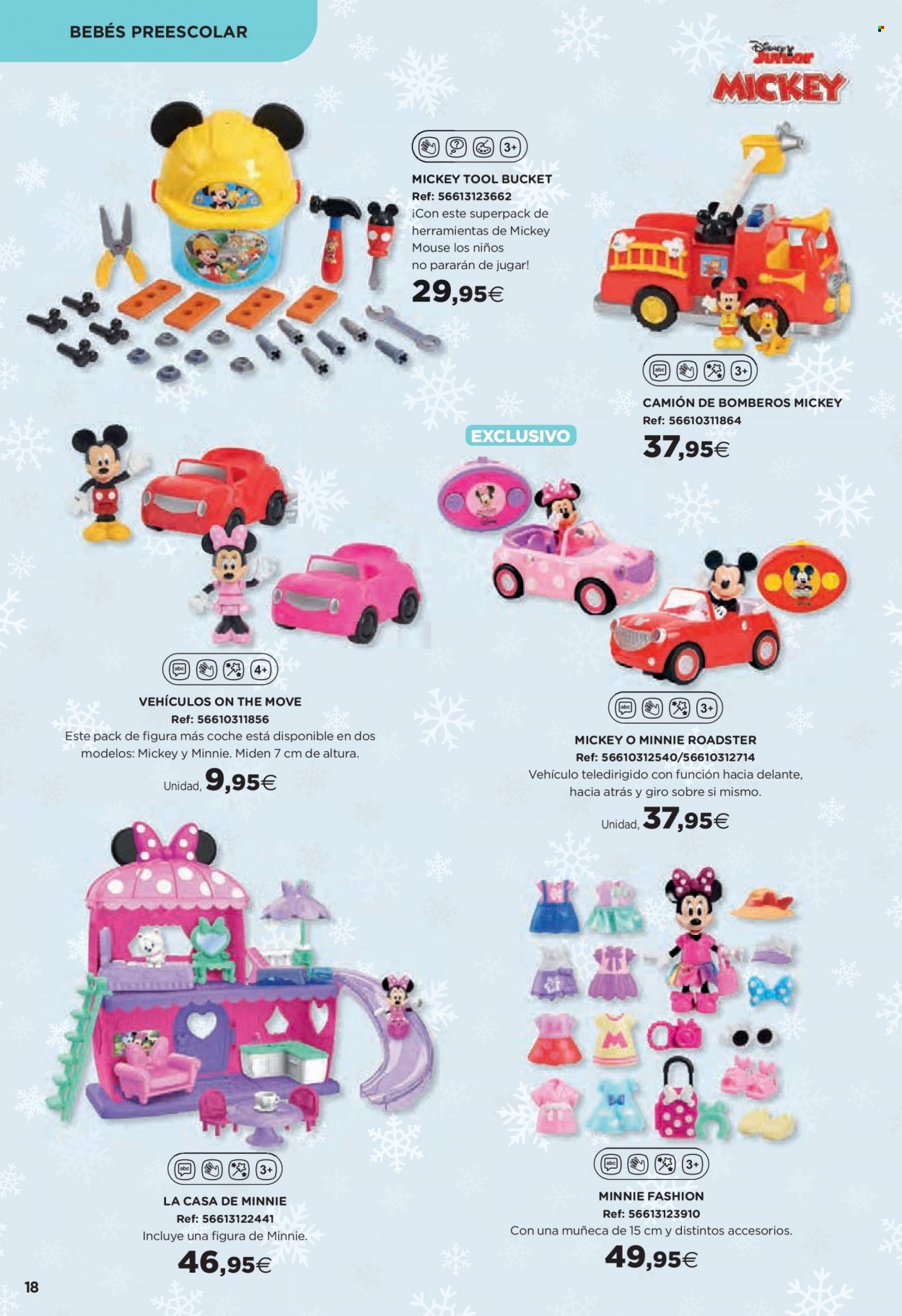 thumbnail - Folleto actual Hipercor - 03/11/22 - 31/12/22 - Ventas - Mickey Mouse, Minnie, camión, juguete, muñeca. Página 18.