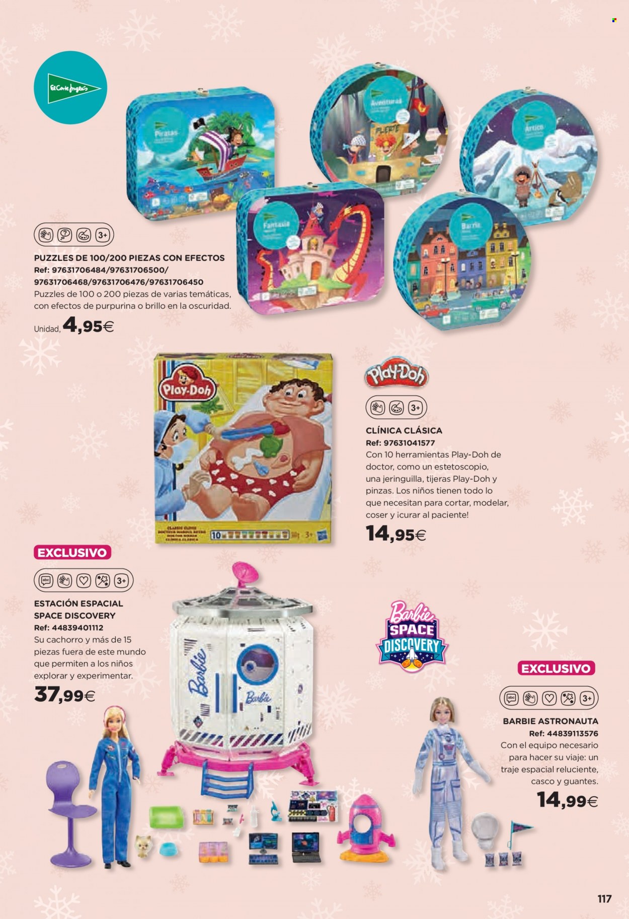 thumbnail - Folleto actual Hipercor - 03/11/22 - 31/12/22 - Ventas - tijeras, Barbie, casco, juguete, Play-Doh, puzzle. Página 117.
