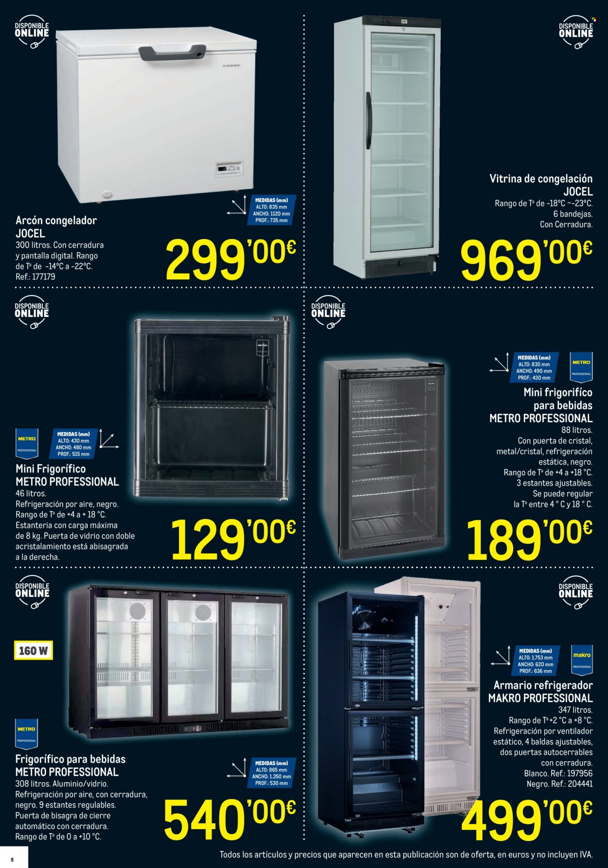 thumbnail - Folleto actual Makro - 03/11/22 - 30/11/22 - Ventas - congelador, vitrina de congelación, frigorífico, armario refrigerador. Página 8.