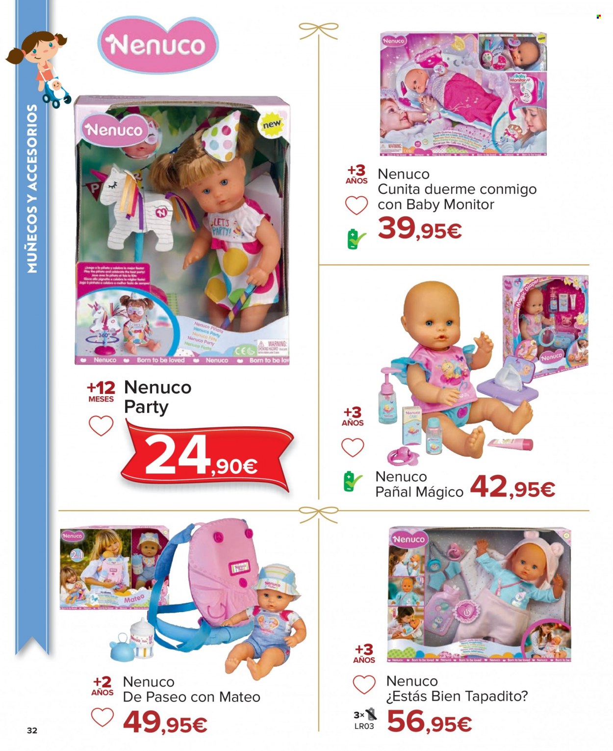 thumbnail - Folleto actual Carrefour - 04/11/22 - 24/12/22 - Ventas - muñeco, Nenuco, bebé con accesorios. Página 32.