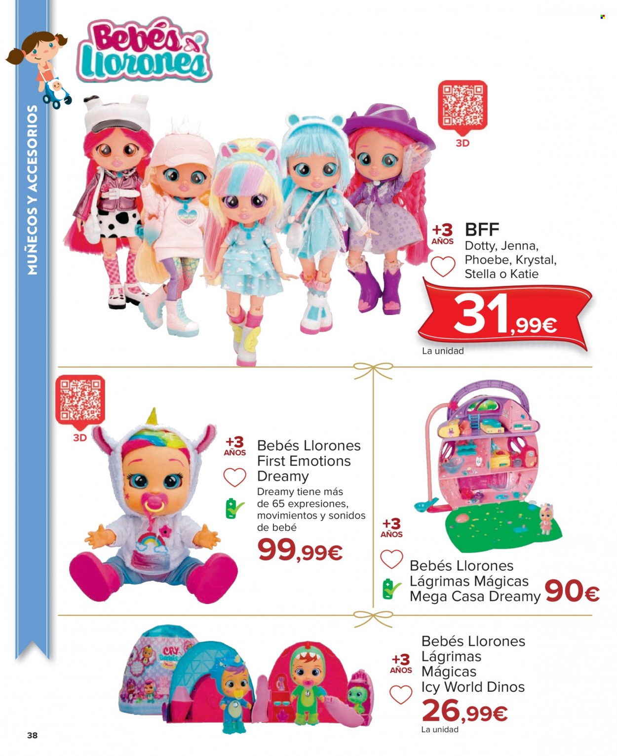 thumbnail - Folleto actual Carrefour - 04/11/22 - 24/12/22 - Ventas - muñeca, Bebés Llorones, muñeco, casa de muñecas. Página 38.