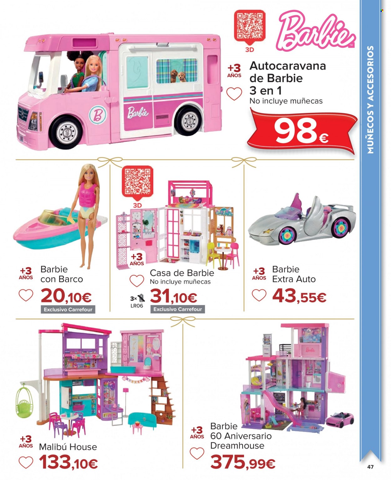 thumbnail - Folleto actual Carrefour - 04/11/22 - 24/12/22 - Ventas - autocaravana, Barbie, juguete, coche, casa de muñecas. Página 47.