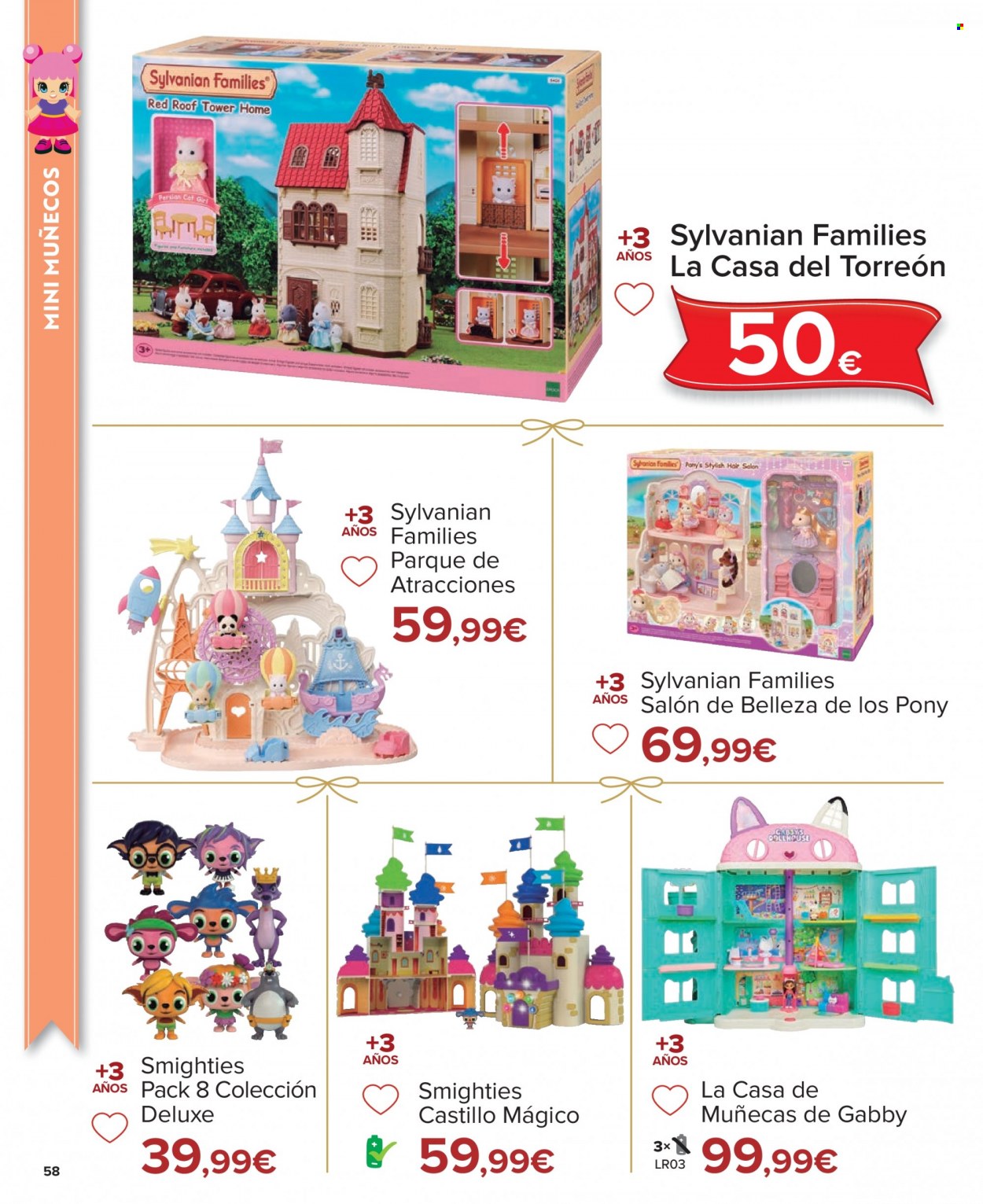 thumbnail - Folleto actual Carrefour - 04/11/22 - 24/12/22 - Ventas - Sylvanian Families, accesorios para muñecas, casa de muñecas. Página 58.