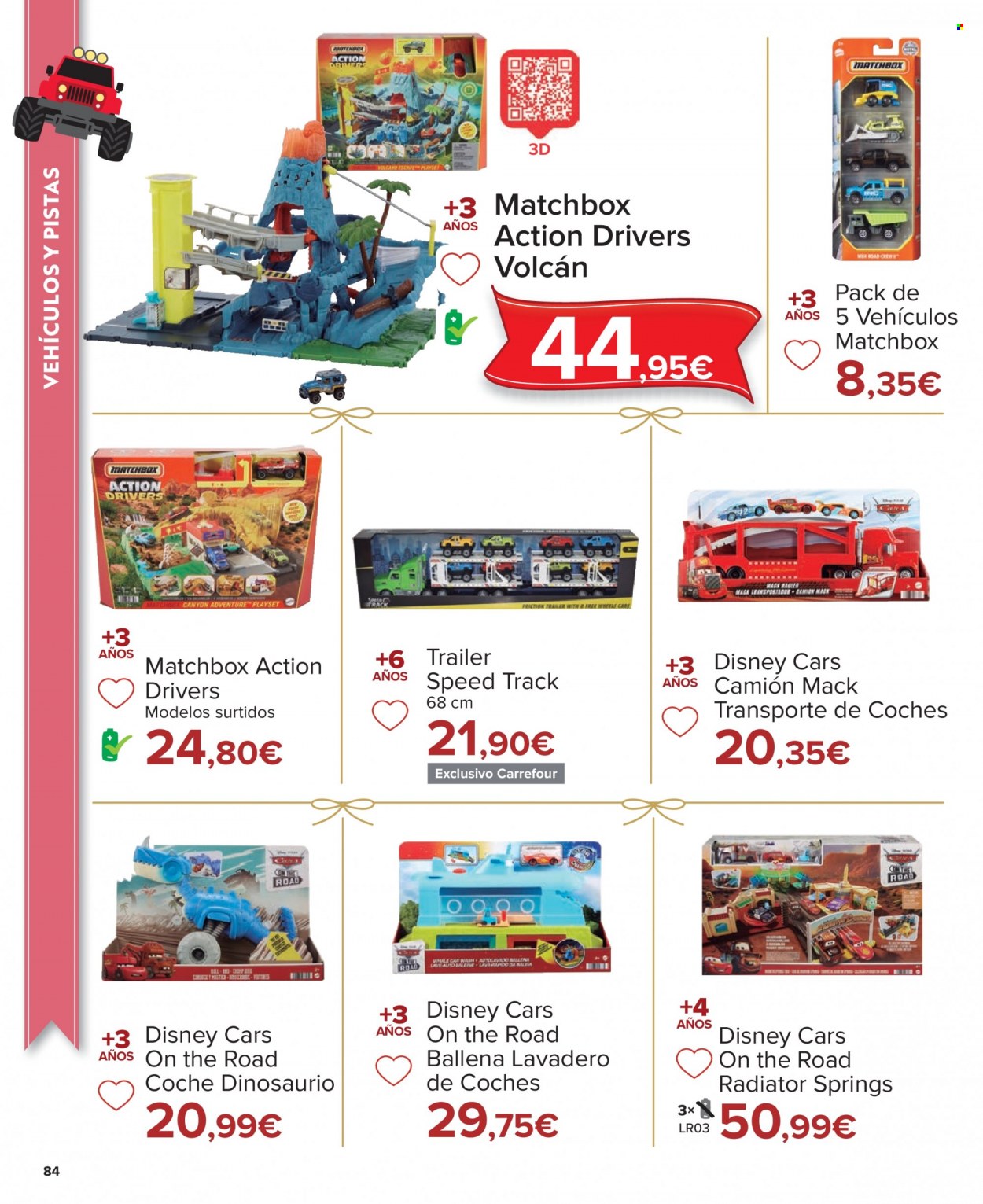 thumbnail - Folleto actual Carrefour - 04/11/22 - 24/12/22 - Ventas - camión, Cars, coche, Disney, dinosaurio. Página 84.
