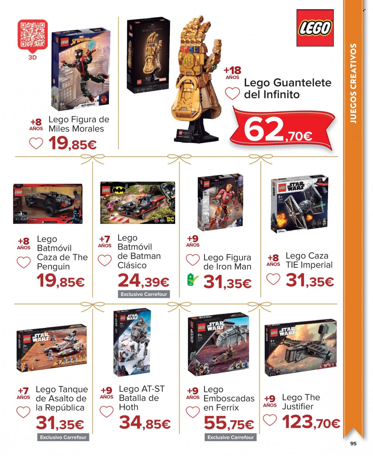 thumbnail - Folleto actual Carrefour - 04/11/22 - 24/12/22 - Ventas - LEGO, Batman, coche, Iron Man. Página 95.