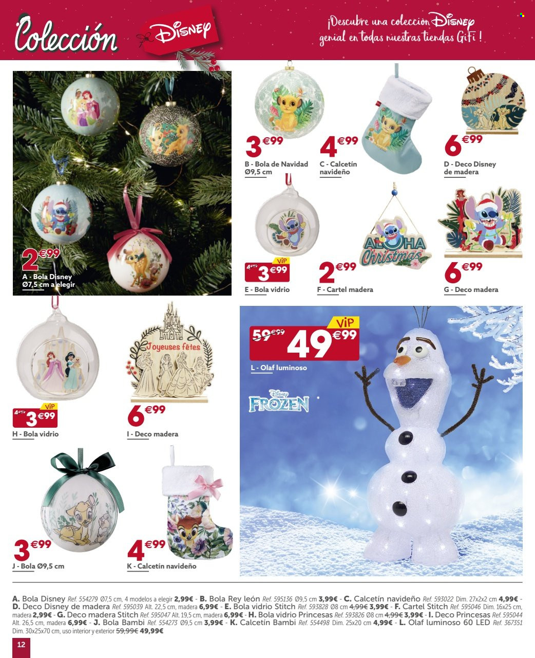 thumbnail - Folleto actual Gifi - 08/11/22 - 28/11/22 - Ventas - Frozen, adornos de Navidad, Disney. Página 12.