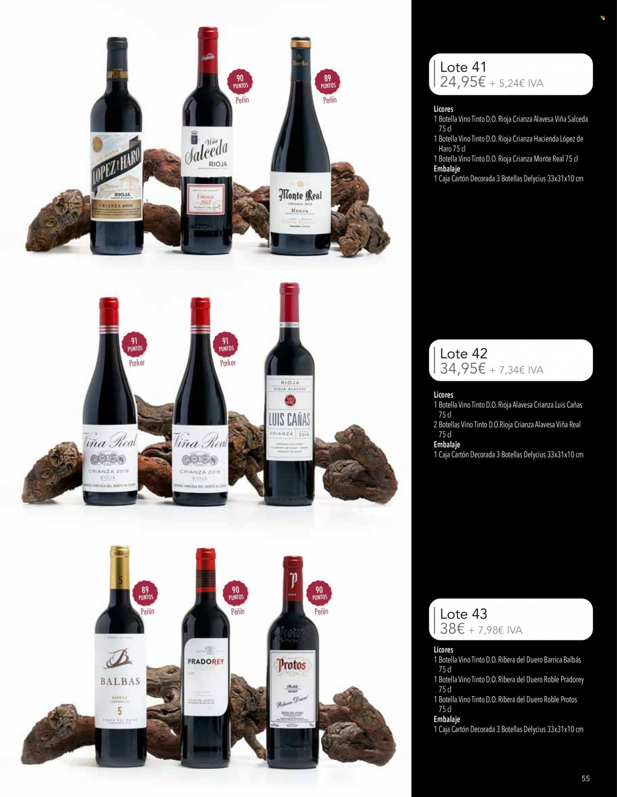 thumbnail - Folleto actual SPAR - Ventas - bebida alcohólica, vino, vino tinto, Ribera del Duero, Rioja, Crianza, licor. Página 57.