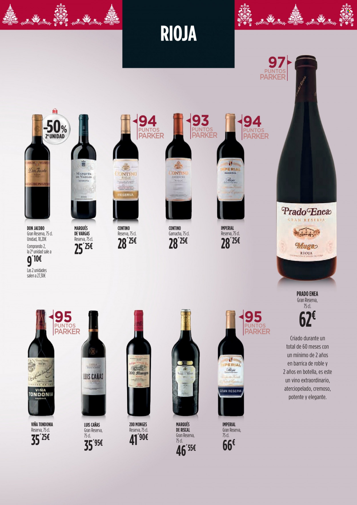 thumbnail - Folleto actual Hipercor - 17/11/22 - 05/01/23 - Ventas - bebida alcohólica, Gran Reserva, vino, vino tinto, Rioja. Página 11.
