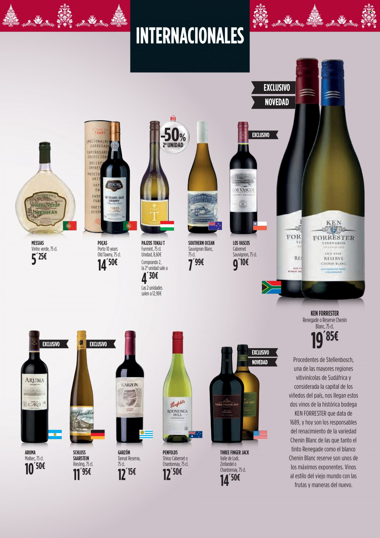 thumbnail - Folleto actual Hipercor - 17/11/22 - 05/01/23 - Ventas - Cabernet Sauvignon, Chardonnay, vino blanco, vino tinto, Sauvignon Blanc, Riesling, Malbec. Página 25.