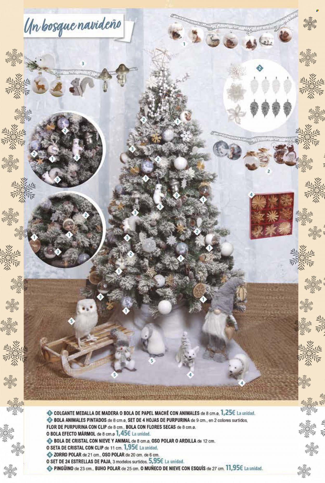 thumbnail - Folleto actual E.Leclerc - 23/11/22 - 03/12/22 - Ventas - adornos de Navidad, decoración, muñeco de nieve, pingüino. Página 38.