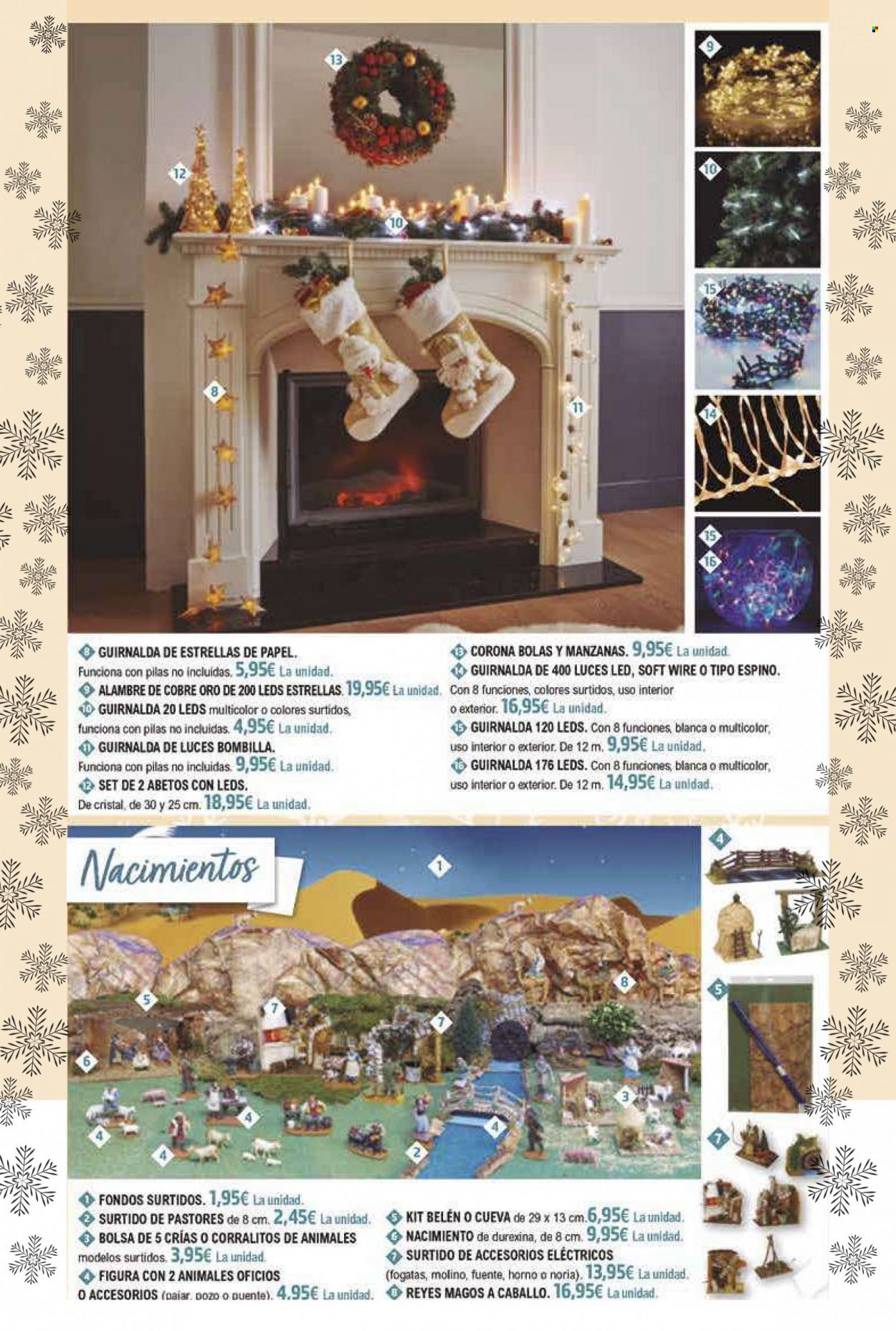 thumbnail - Folleto actual E.Leclerc - 23/11/22 - 03/12/22 - Ventas - decoración LED, guirnalda, surtido de Navidad, corona de Navidad, escena navideña. Página 41.