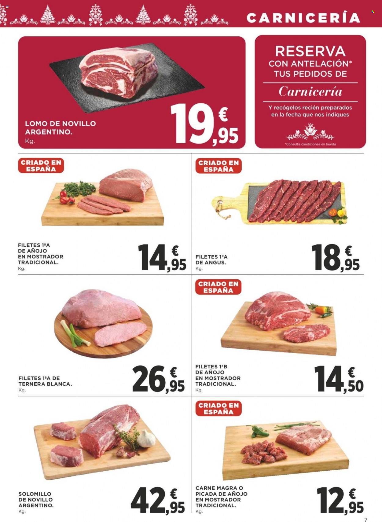thumbnail - Folleto actual Supercor supermercados - 01/12/22 - 14/12/22 - Ventas - lomo, solomillo, angus, carne de ternera, carne de añojo. Página 7.