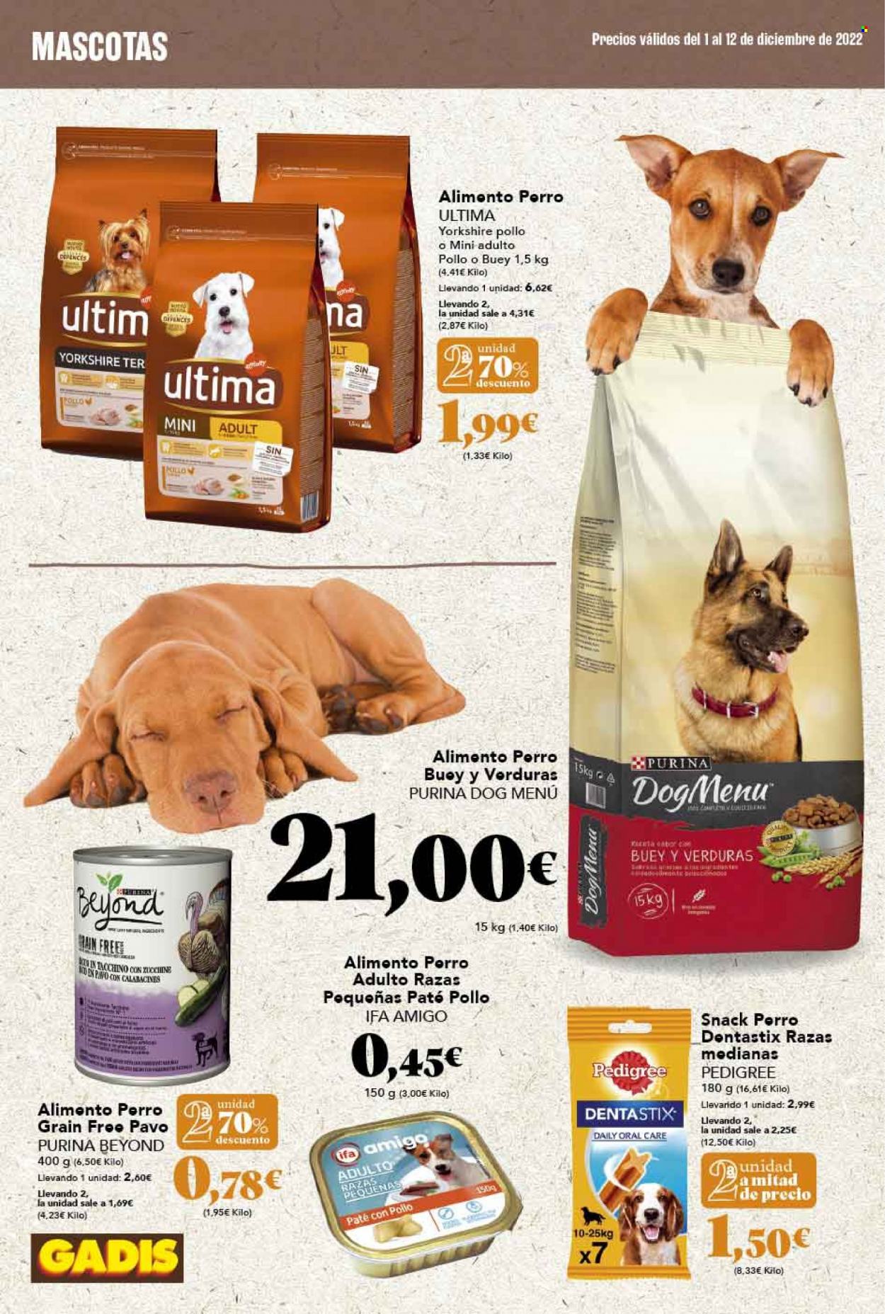 thumbnail - Folleto actual Gadis - 01/12/22 - 12/12/22 - Ventas - bebida, refresco, Fanta, Purina, Pedigree, alimento para perros, alimentos para mascota. Página 38.
