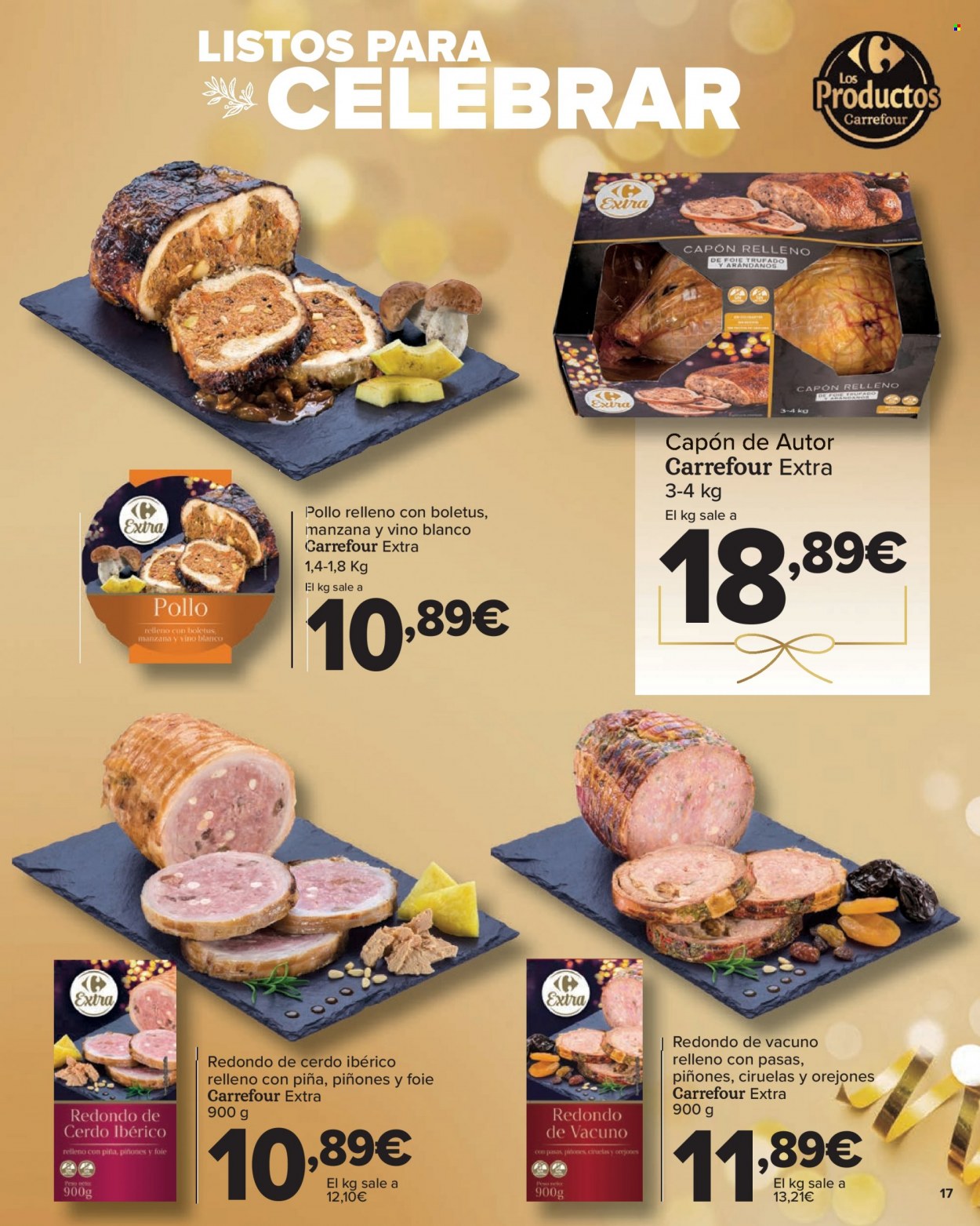 thumbnail - Folleto actual Carrefour - 01/12/22 - 31/12/22 - Ventas - pollo relleno, capón asado, roulada, plato terminado. Página 17.