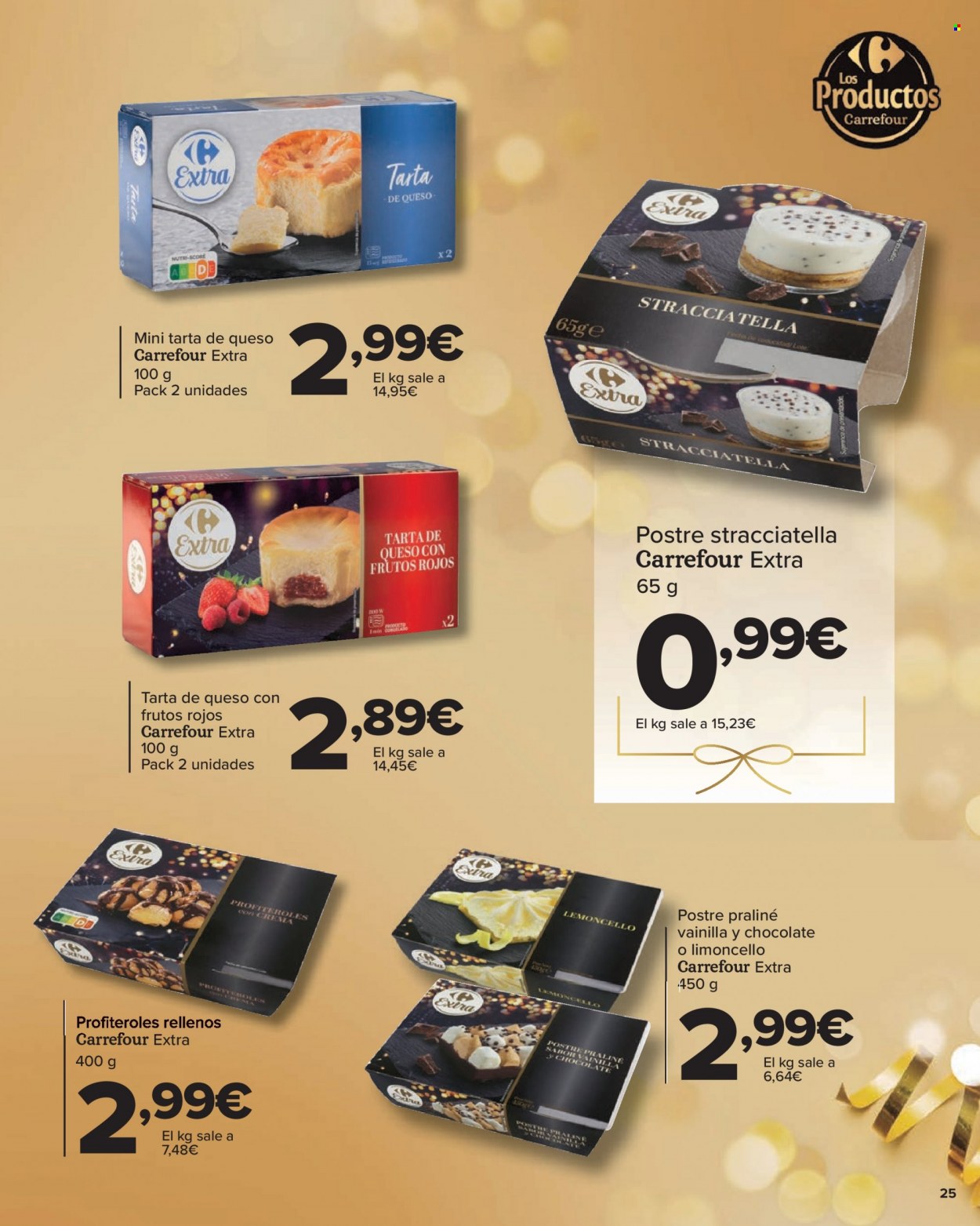 thumbnail - Folleto actual Carrefour - 01/12/22 - 31/12/22 - Ventas - postre, cheesecake, tarta, profiteroles. Página 25.