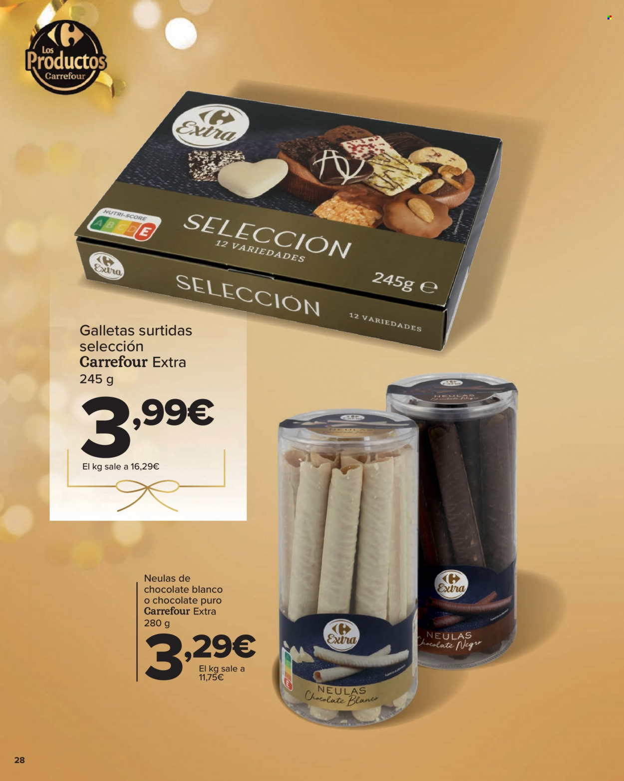 thumbnail - Folleto actual Carrefour - 01/12/22 - 31/12/22 - Ventas - galletas, neulas de chocolate. Página 28.