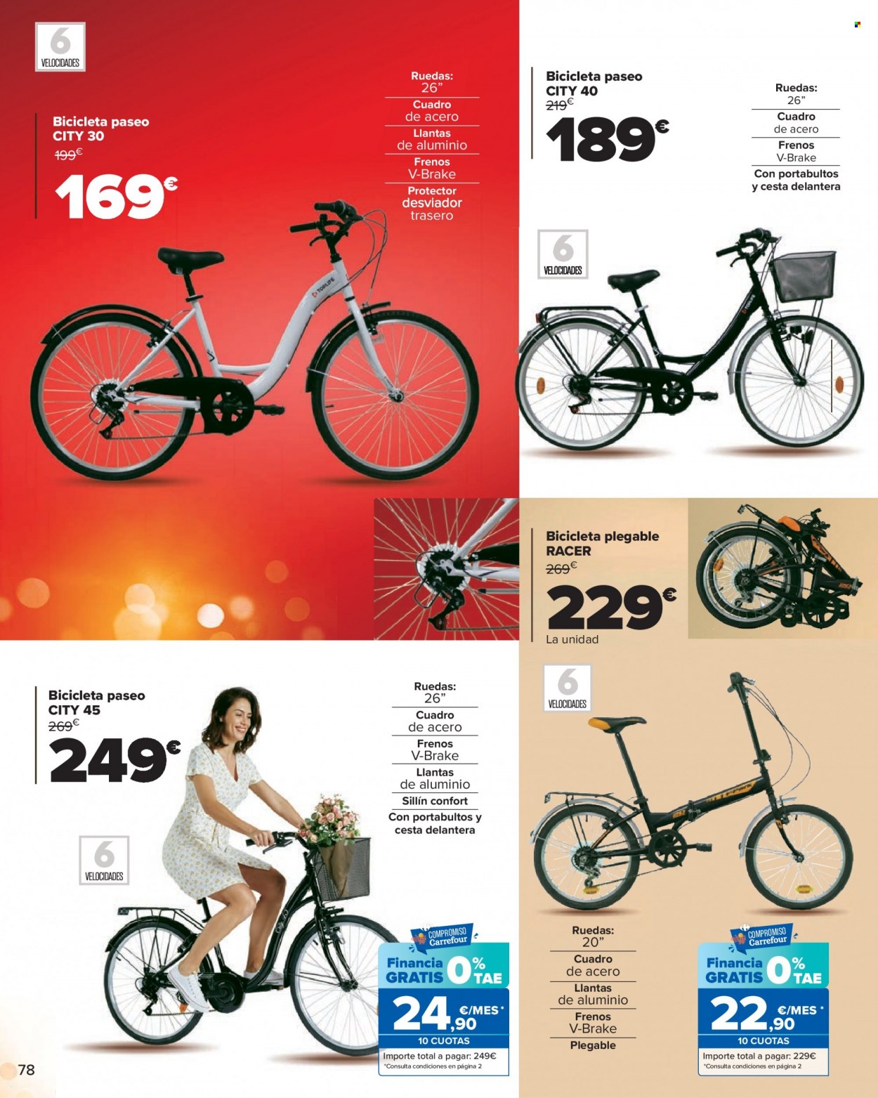 thumbnail - Folleto actual Carrefour - 01/12/22 - 08/01/23 - Ventas - bicicleta, bicicleta plegable. Página 78.