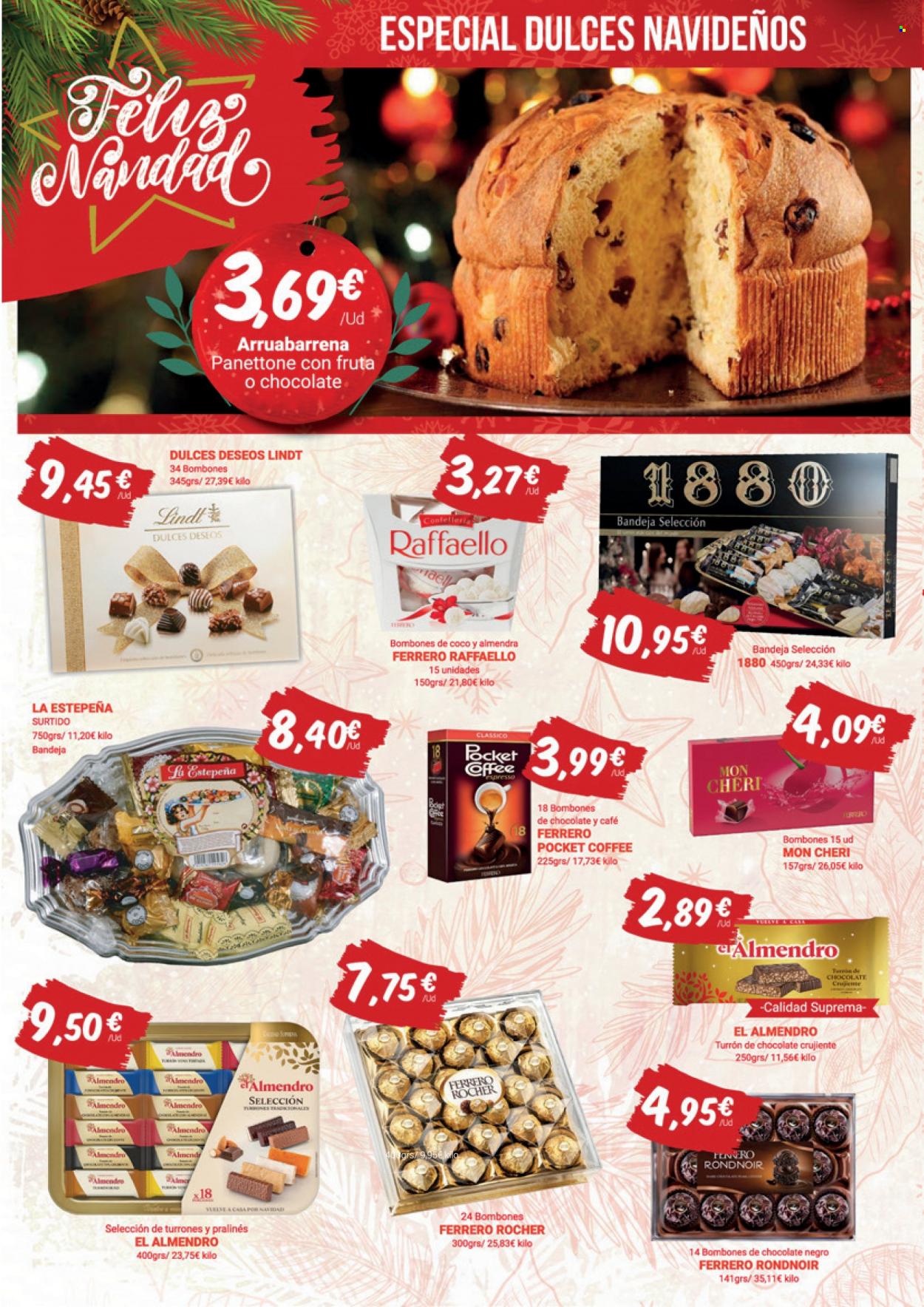 thumbnail - Folleto actual Supermercados Plaza - 01/12/22 - 15/12/22 - Ventas - Ferrero Rocher, Mon Chéri, turrón, Lindt, dulces navideños. Página 12.
