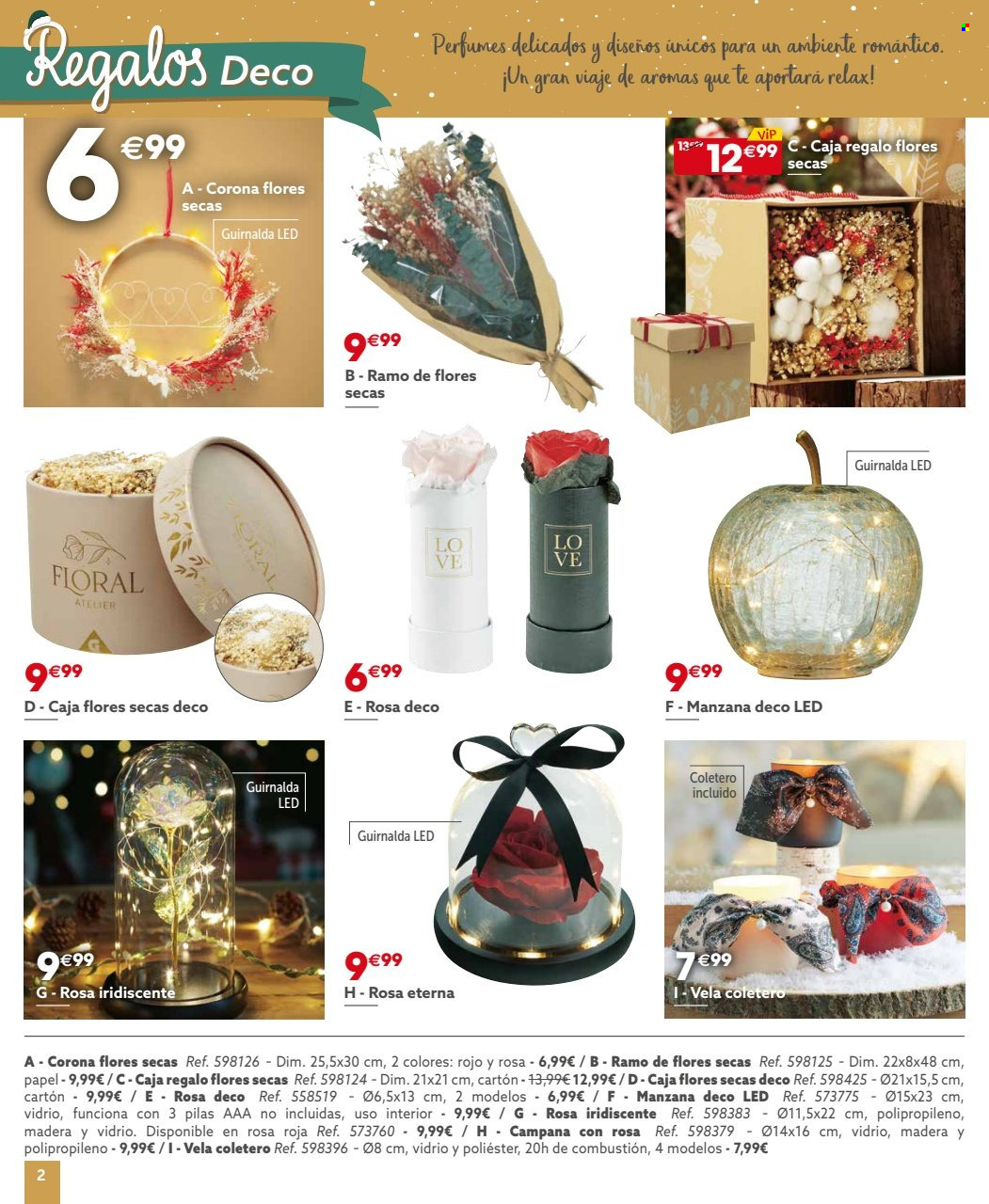 thumbnail - Folleto actual Gifi - 06/12/22 - 19/12/22 - Ventas - caja de regalo, papel, vela, guirnalda, decoración LED, adorno luminoso, ramo de flores. Página 2.