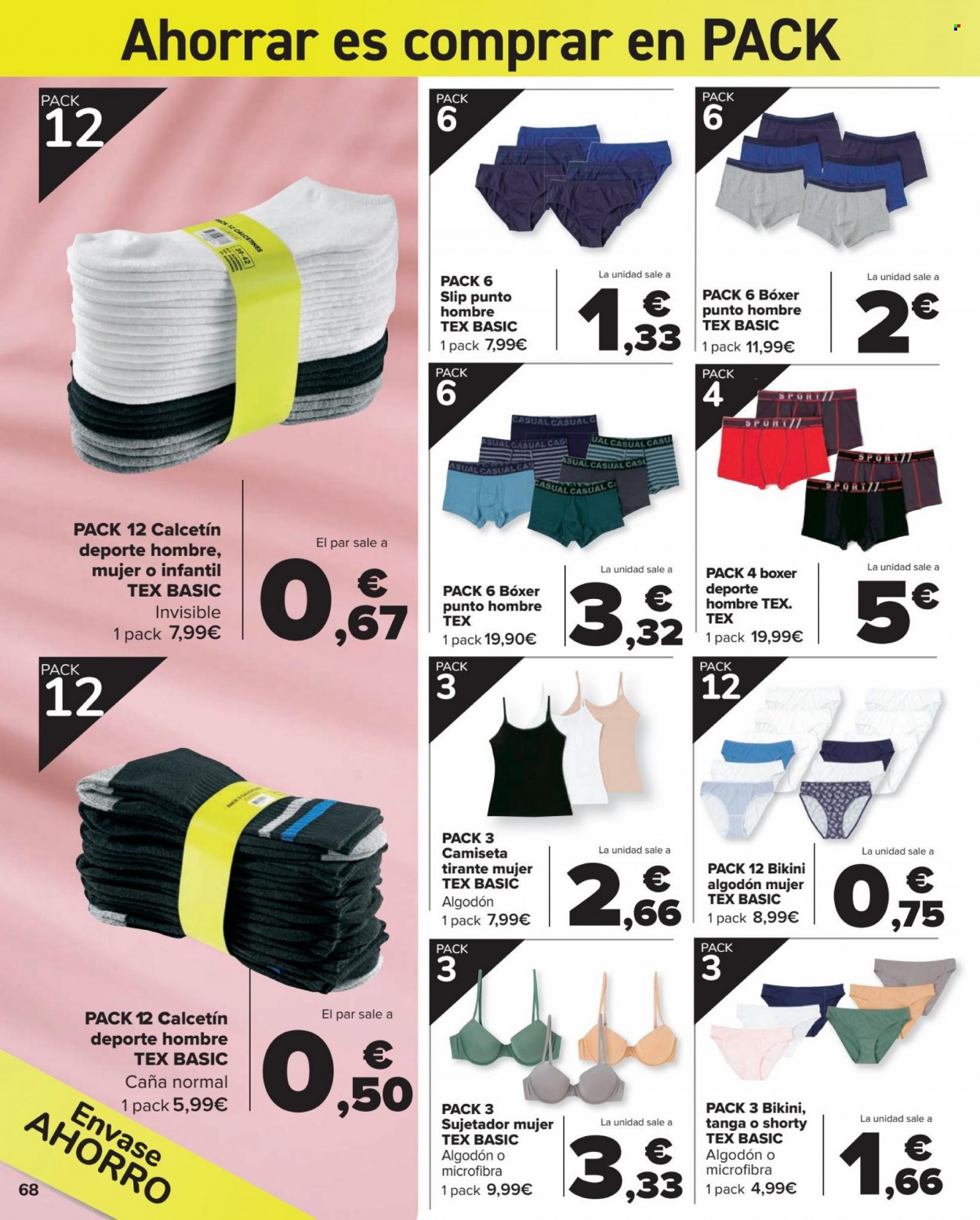 thumbnail - Folleto actual Carrefour - 27/01/23 - 13/02/23 - Ventas - camiseta, braguitas, sujetador, bóxer, slip punto, calcetínes. Página 72.