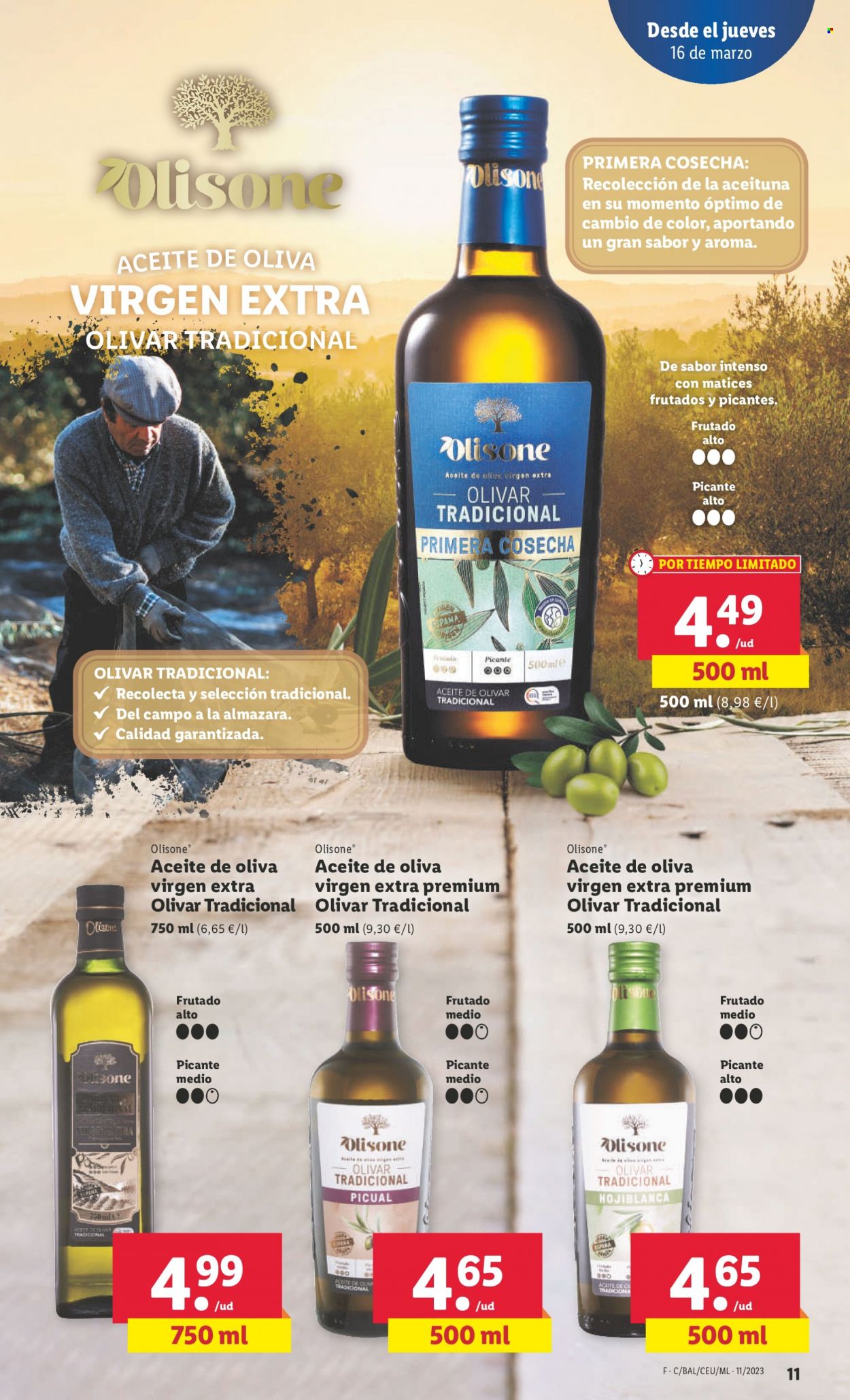 thumbnail - Folleto actual Lidl - 16/03/23 - 22/03/23 - Ventas - aceite, aceite de oliva, aceite de oliva extra virgen. Página 11.