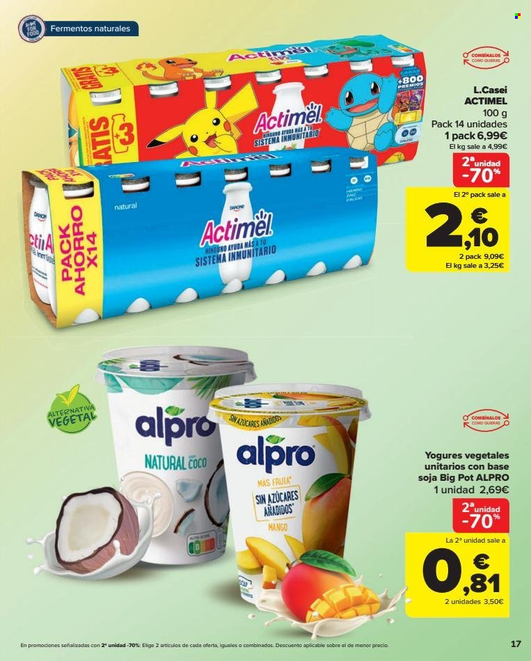 thumbnail - Folleto actual Carrefour - 14/03/23 - 27/03/23 - Ventas - Actimel, yogur bebible, Alpro, yogur. Página 19.