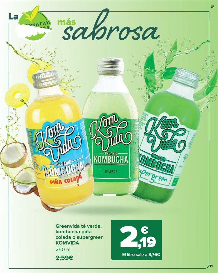 thumbnail - Folleto actual Carrefour - 14/03/23 - 27/03/23 - Ventas - bebida, Kombucha, té verde. Página 19.