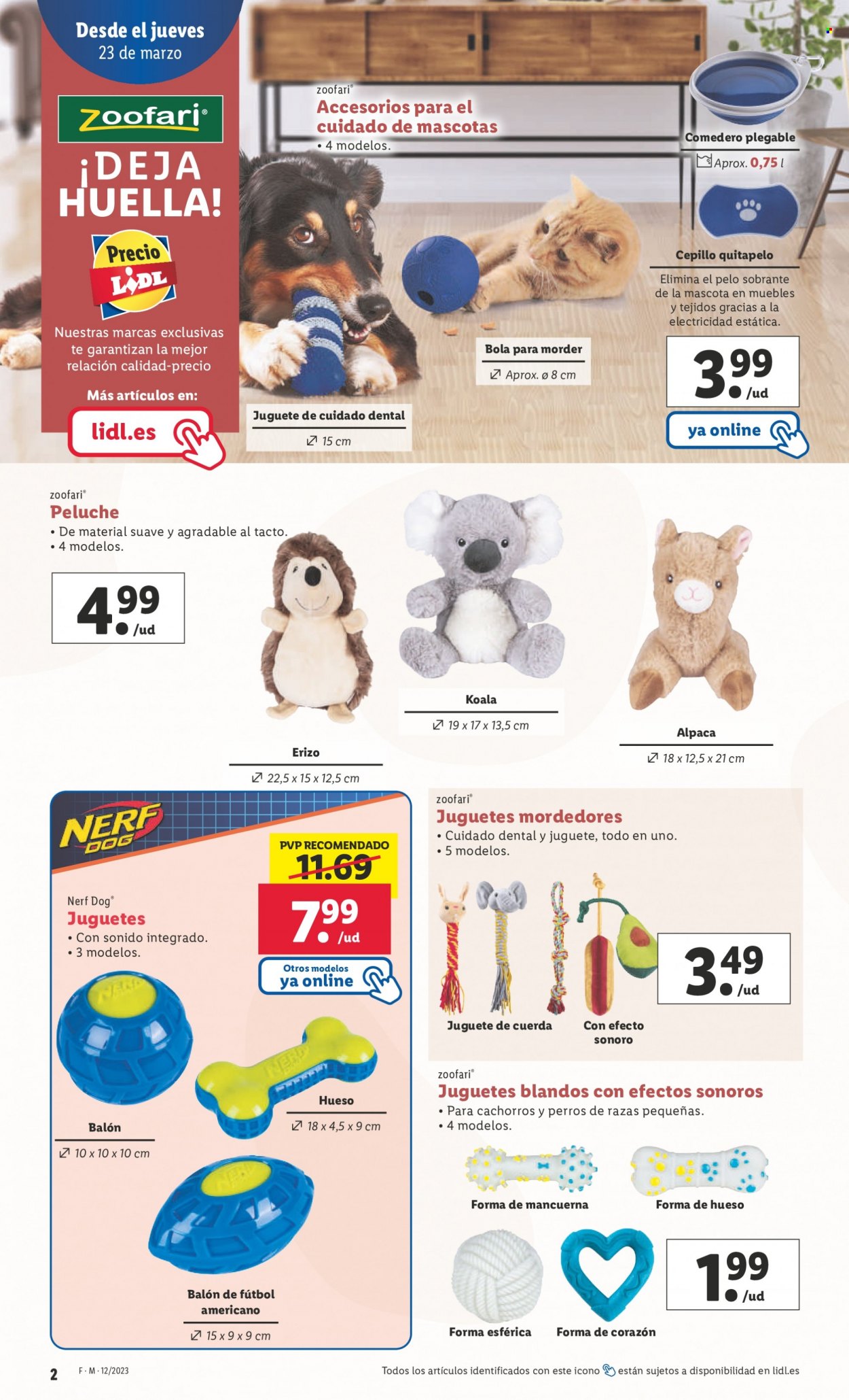thumbnail - Folleto actual Lidl - 23/03/23 - 29/03/23 - Ventas - suministros para mascota, peluche, juguete para mascota, juguete para perro. Página 2.