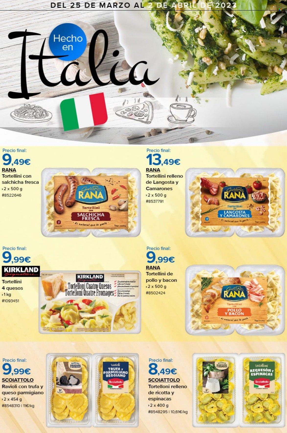thumbnail - Folleto actual Costco - 25/03/23 - 02/04/23 - Ventas - pasta, pasta rellena, ravioli, tortelloni, tortellini. Página 1.