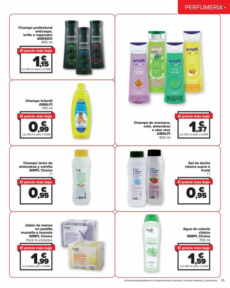 thumbnail - Folleto actual Carrefour - 24/03/23 - 21/06/23 - Ventas - champú, agua de colonia, jabón. Página 25.