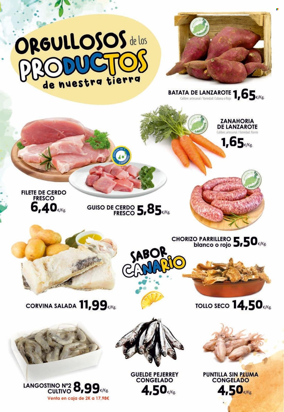thumbnail - Folleto actual SPAR - 18/05/23 - 31/05/23 - Ventas - filete de cerdo, zanahoria, batata, langostino, mariscos, pescado, corvina, guiso, chorizo. Página 2.