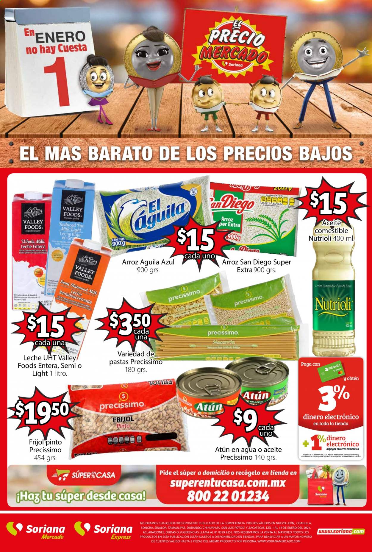 thumbnail - Folleto actual Soriana Mercado - 1.1.2021 - 14.1.2021 - Ventas - frijol, pasta, arroz, Nutrioli. Página 1.