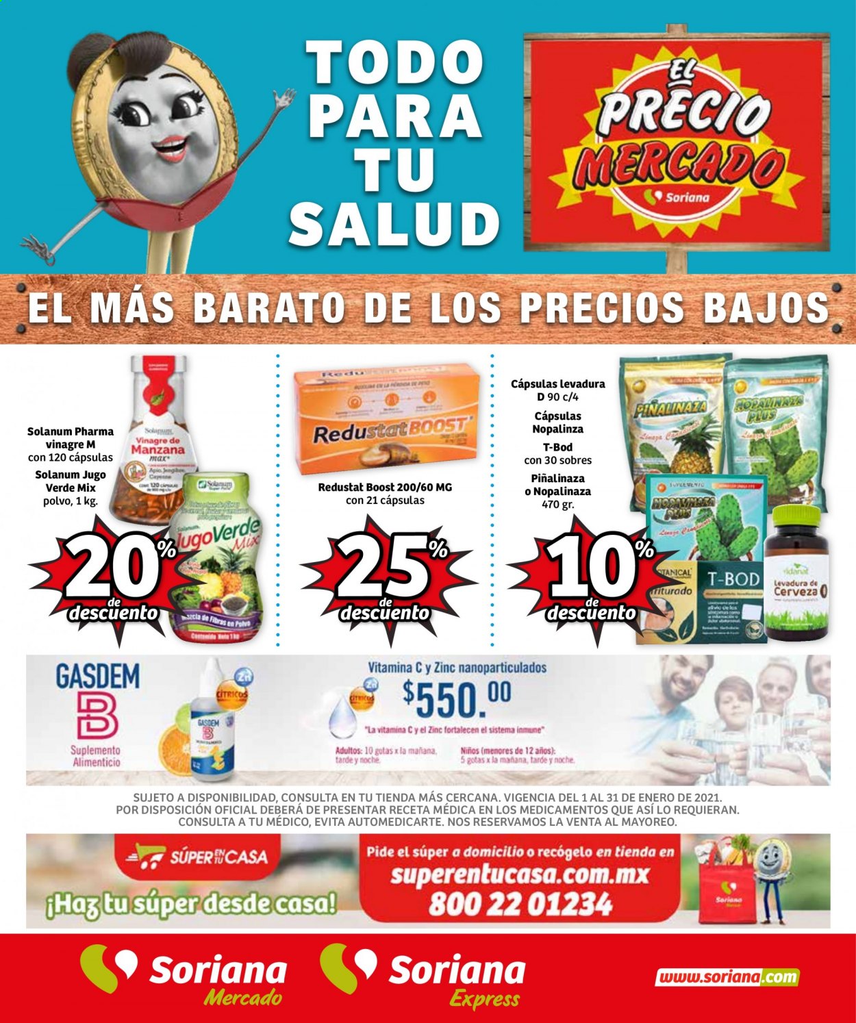 Catálogo Soriana Express - 1.1.2021 - 31.1.2021. Página 1