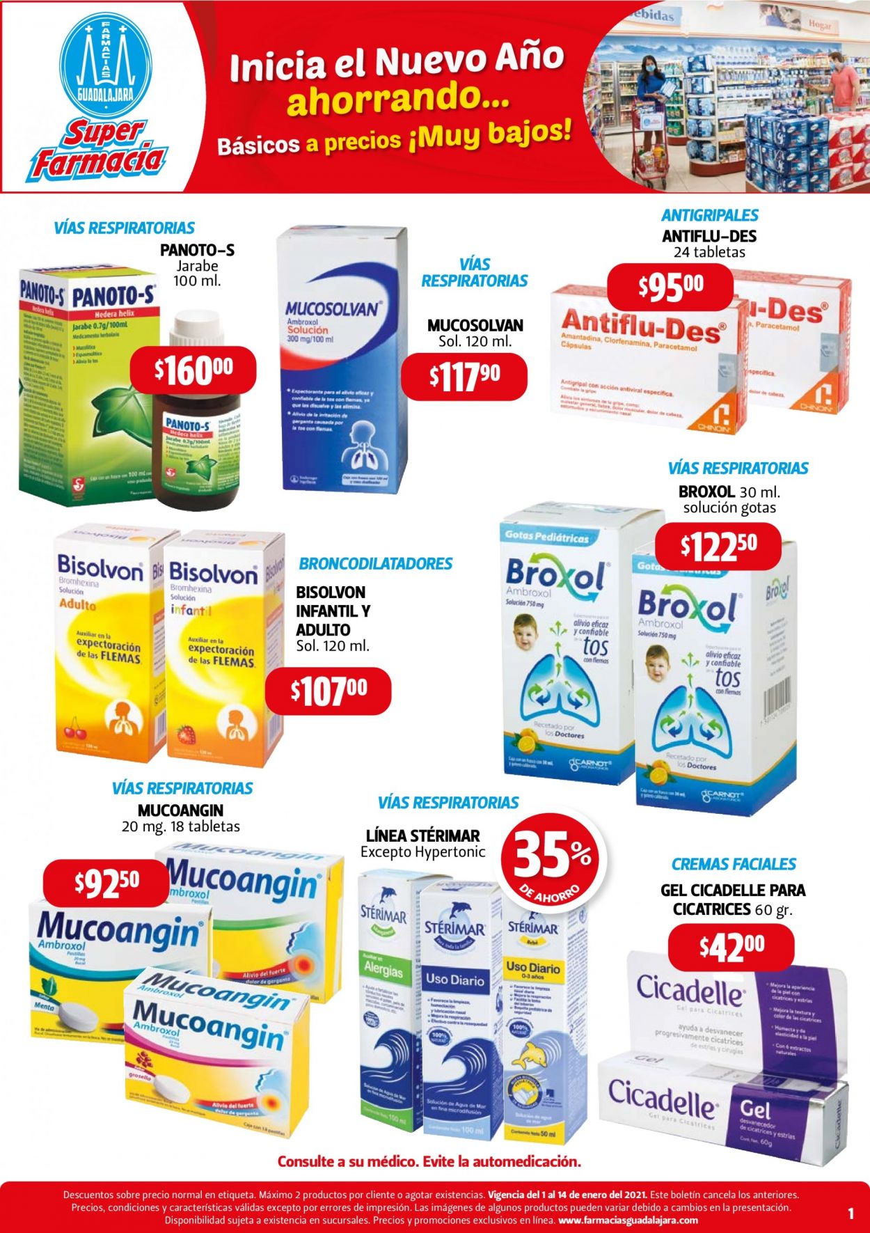 Catálogo Farmacias Guadalajara - 1.1.2021 - 14.1.2021. Página 1