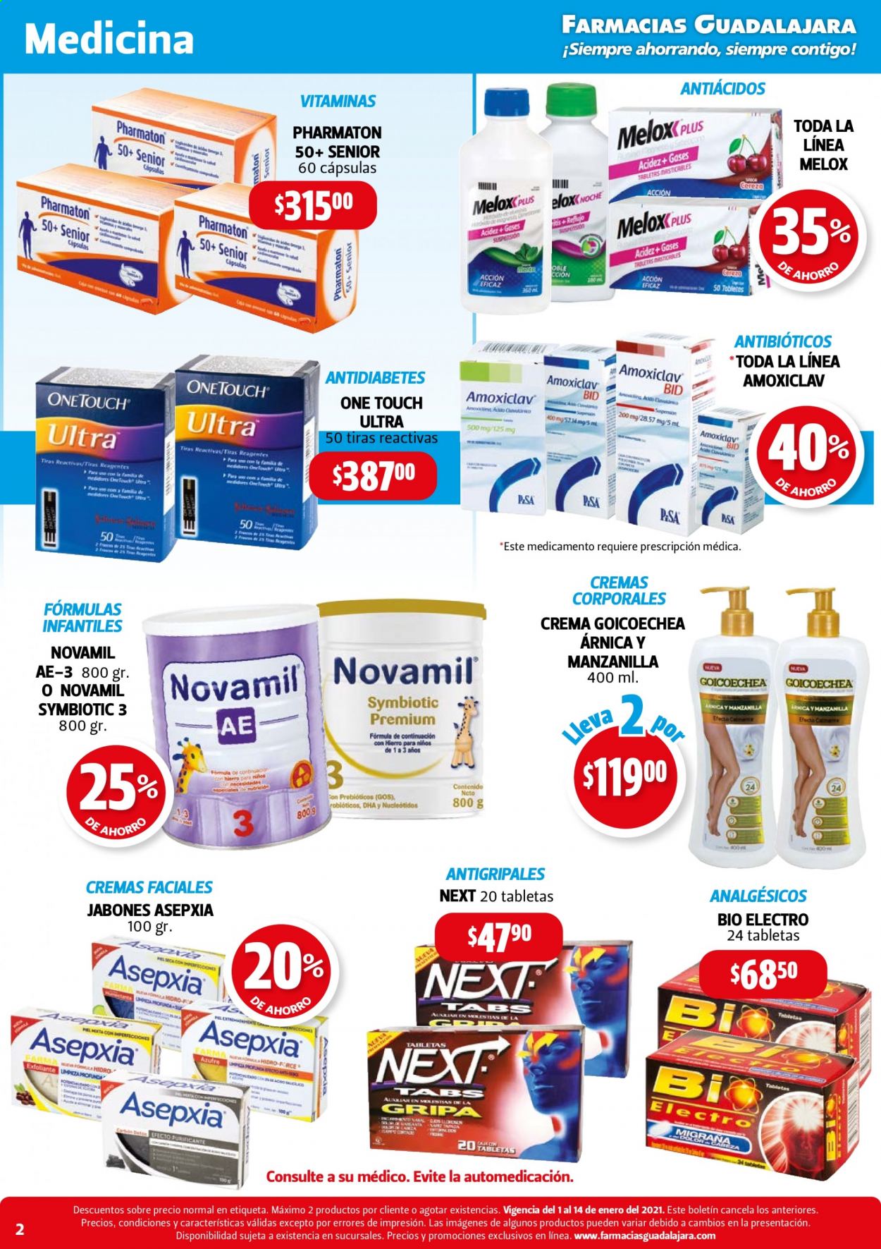 Catálogo Farmacias Guadalajara - 1.1.2021 - 14.1.2021. Página 2