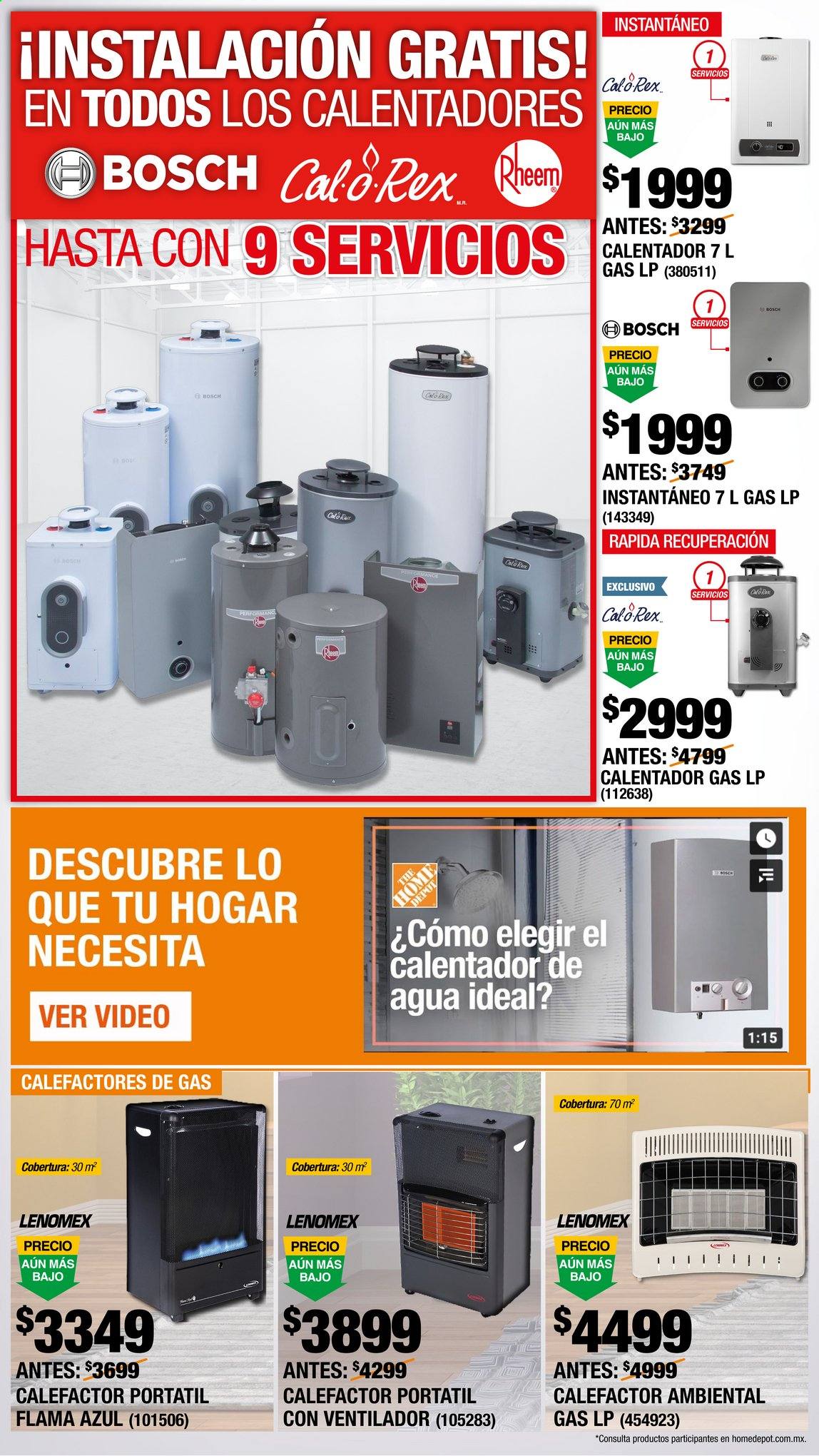 thumbnail - Folleto actual The Home Depot - 14.1.2021 - 10.2.2021 - Ventas - Bosch, calefactor. Página 7.