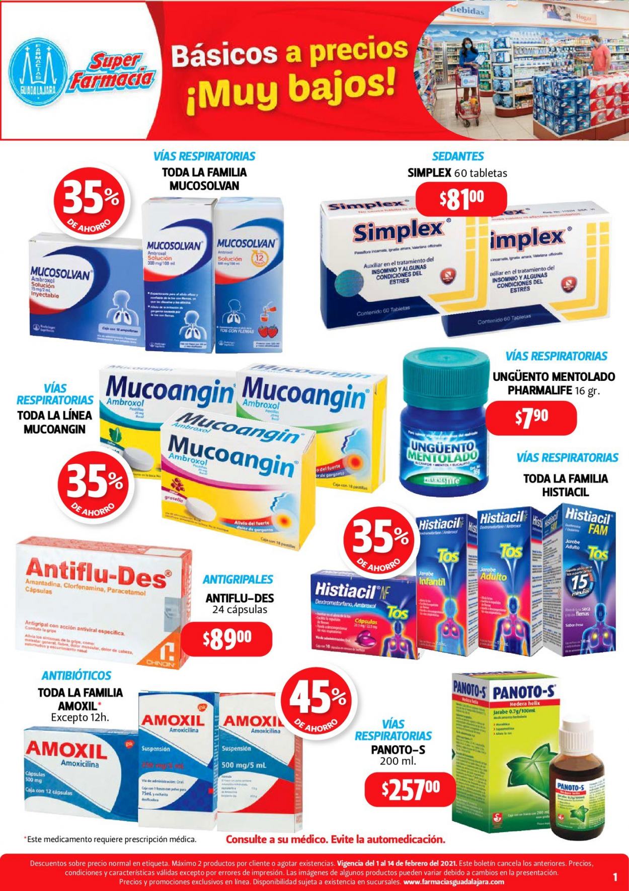 Catálogo Farmacias Guadalajara - 1.2.2021 - 14.2.2021. Página 1